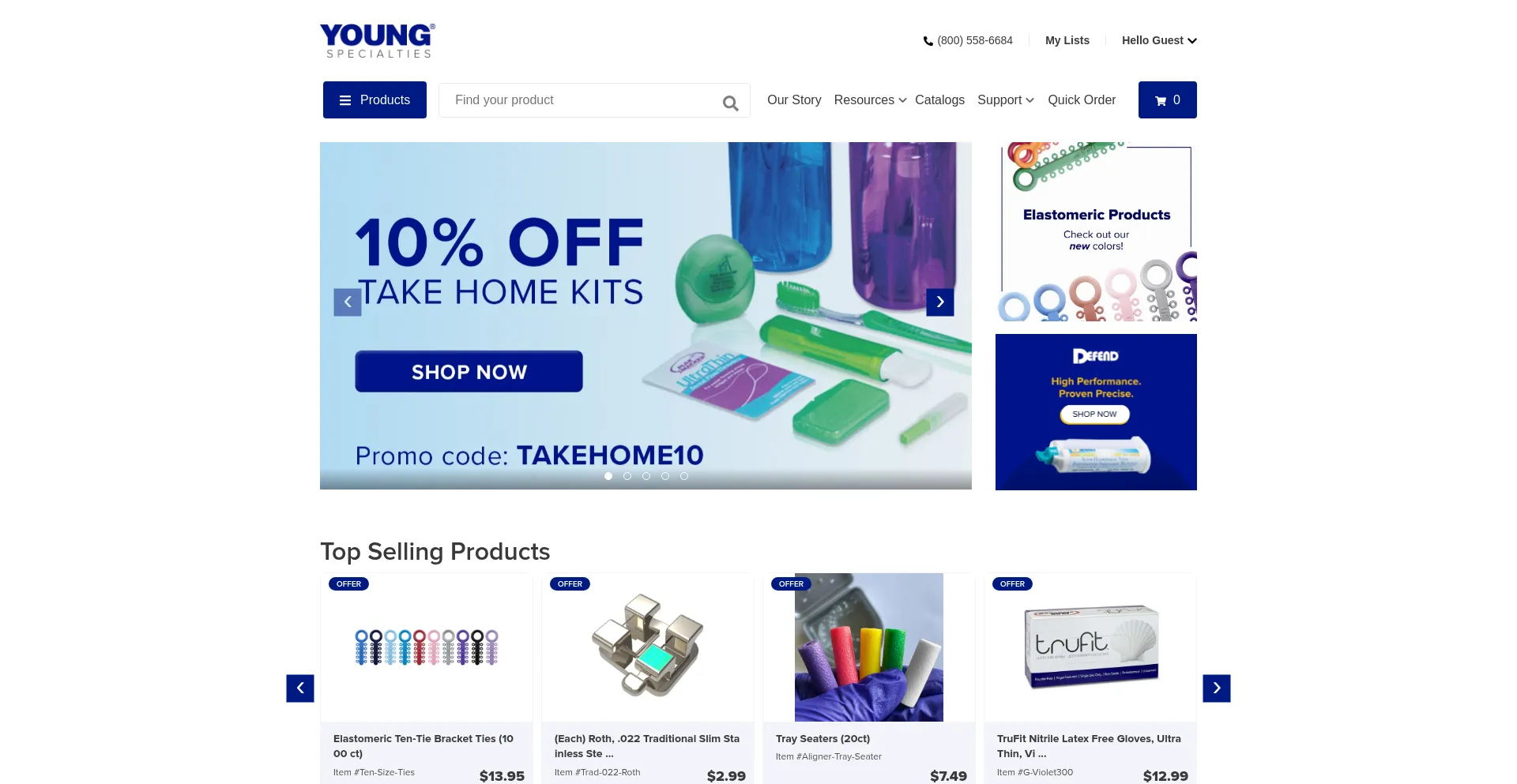 Website screenshot of Youngspecialties.com