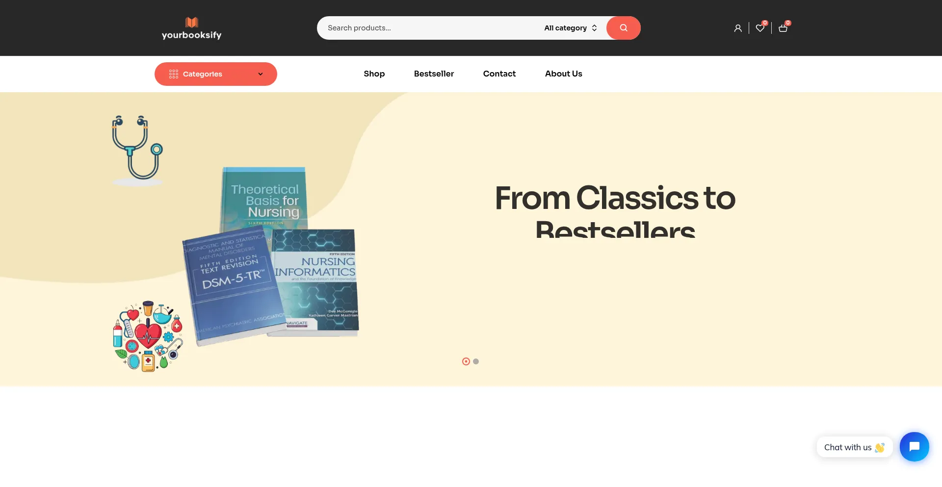 Website screenshot of Yourbooksify.com