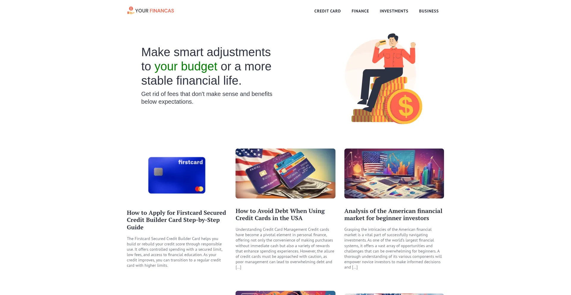 Website screenshot of Yourfinancas.com