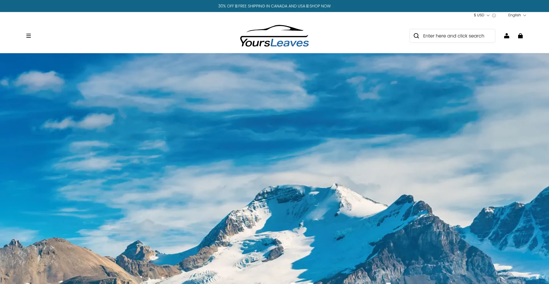 Website screenshot of Yoursleaves.com