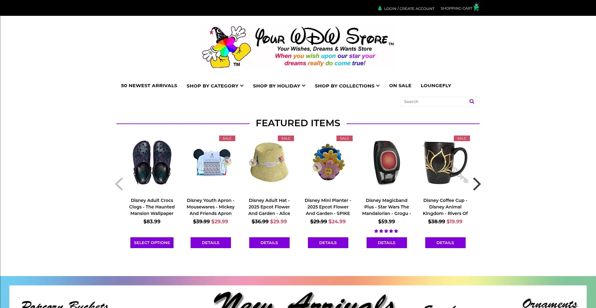 Website screenshot of Yourwdwstore.net