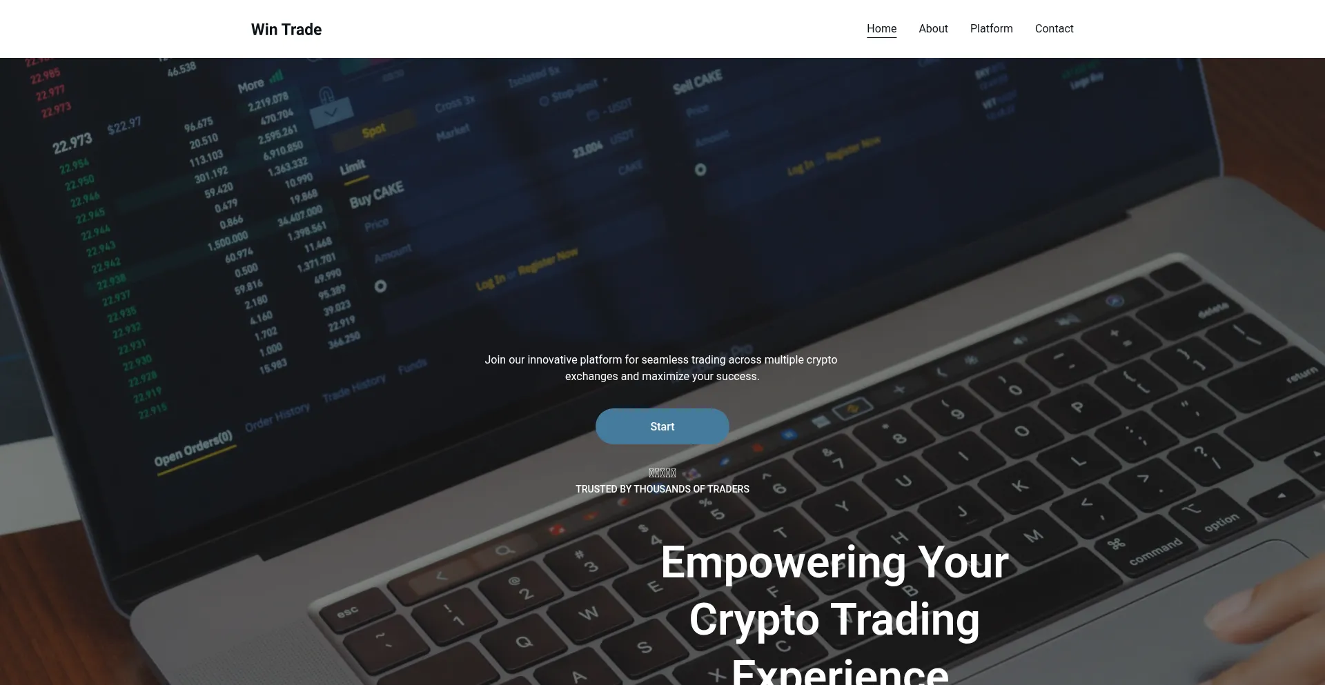 Website screenshot of Yourwintrade.com