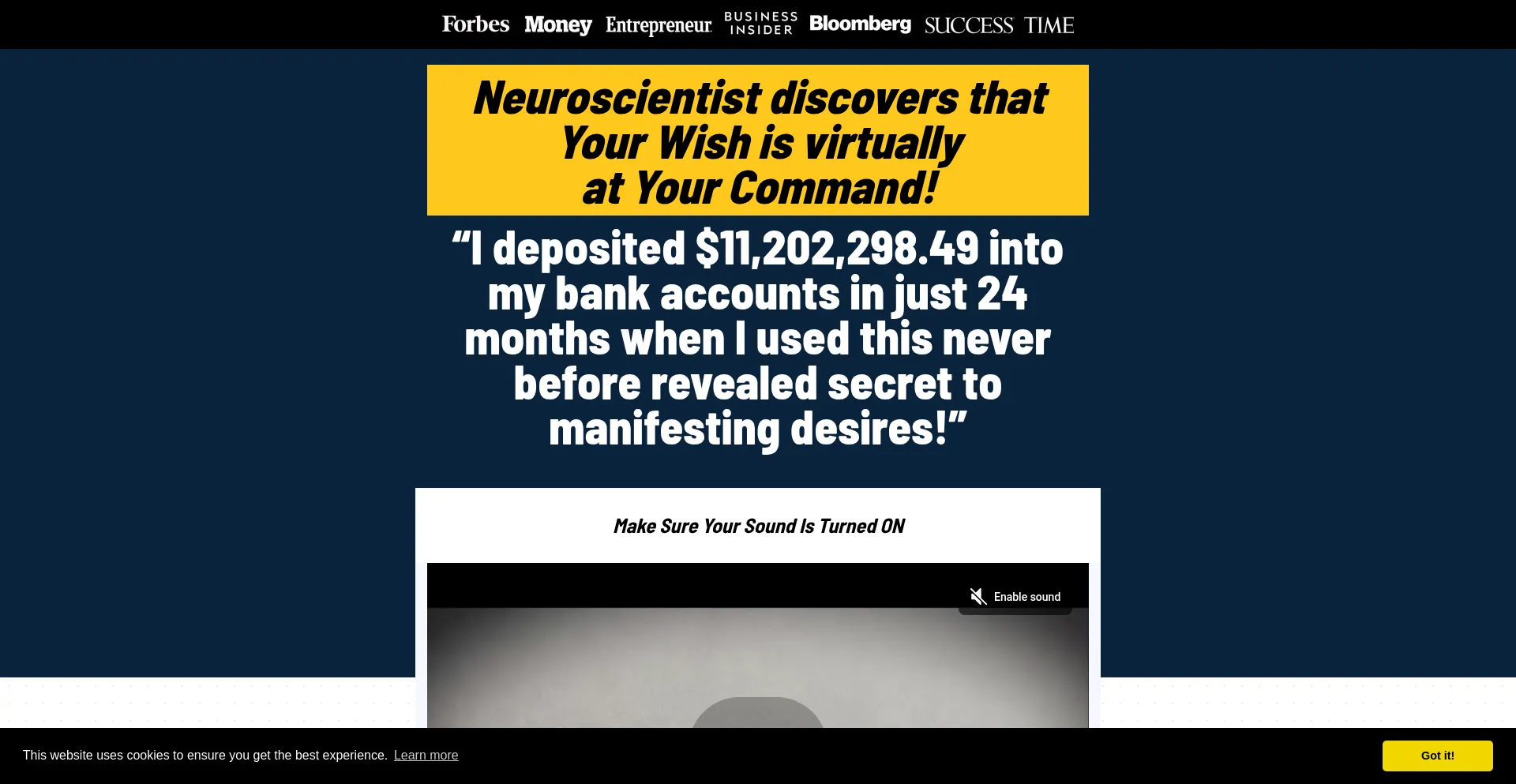 Website screenshot of Yourwishoffer.com