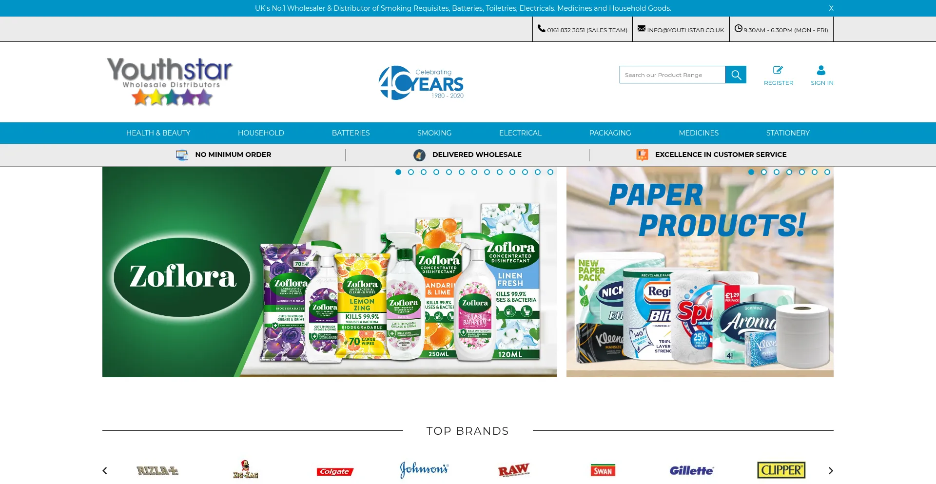 Website screenshot of Youthstar.co.uk