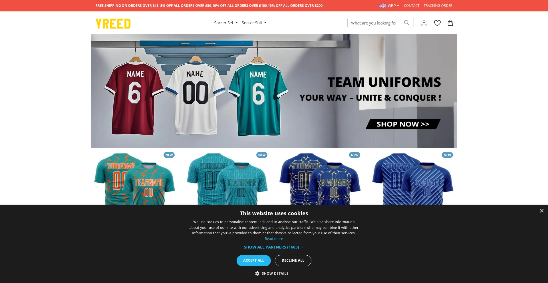 Website screenshot of Yreed.com