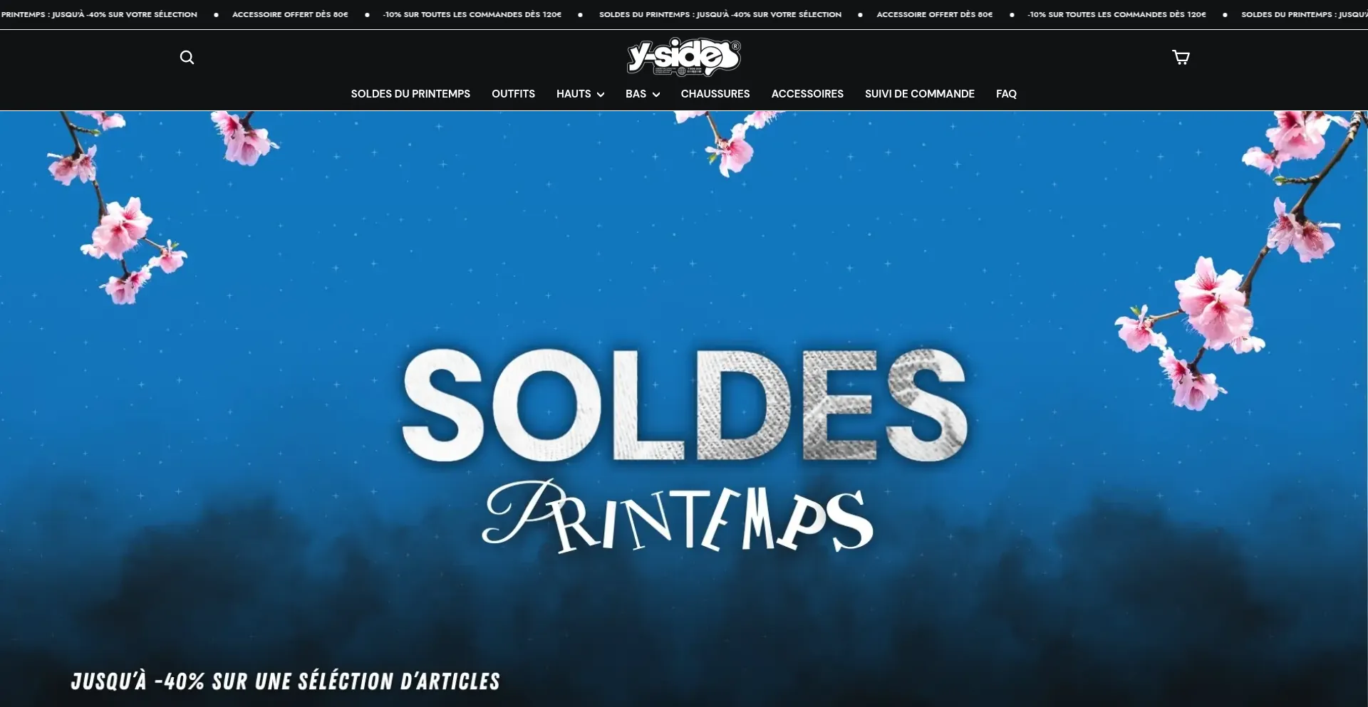 Website screenshot of Yside-store.com