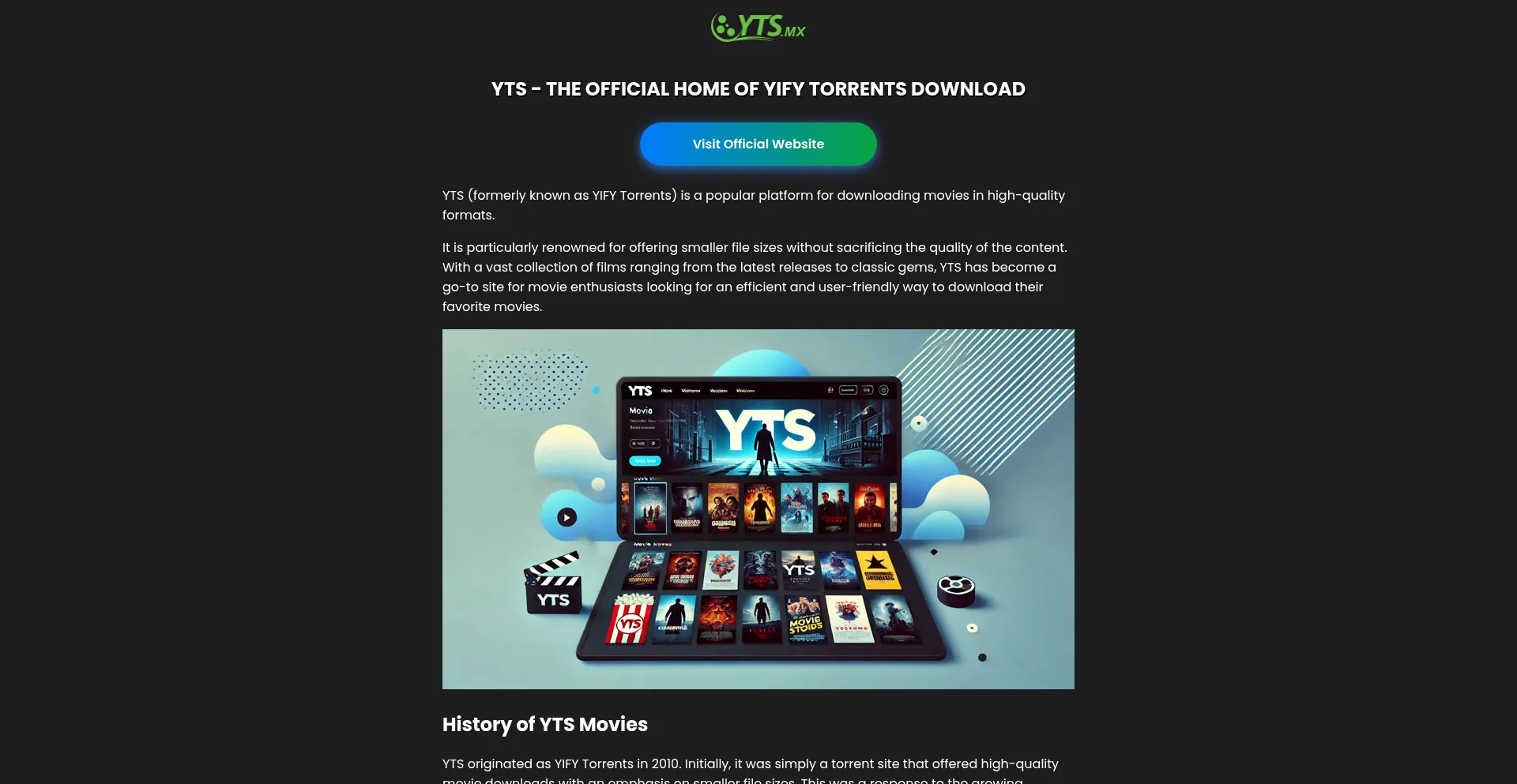 Website screenshot of Yts-mx.my