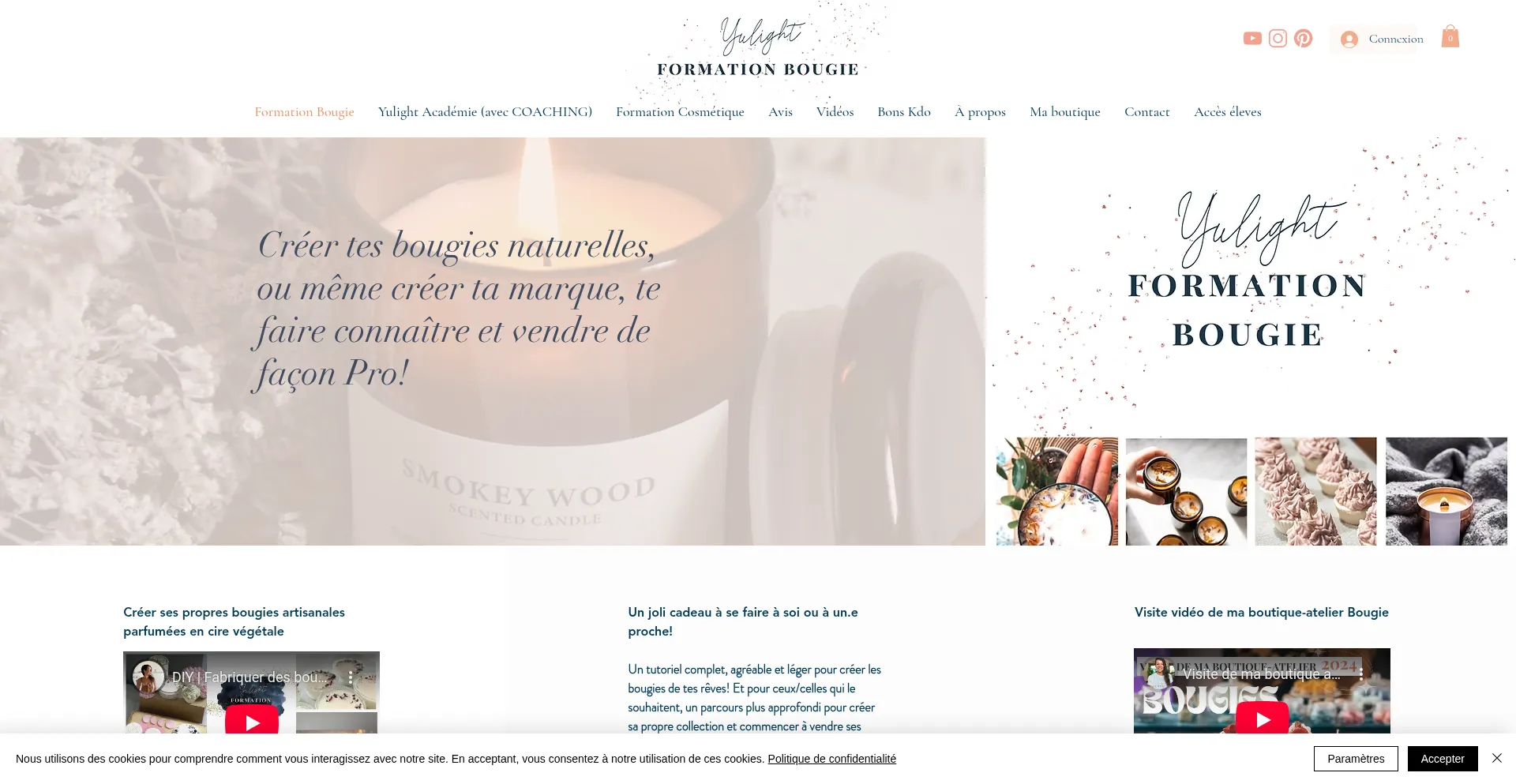 Yulight-formationbougie.com Screenshot