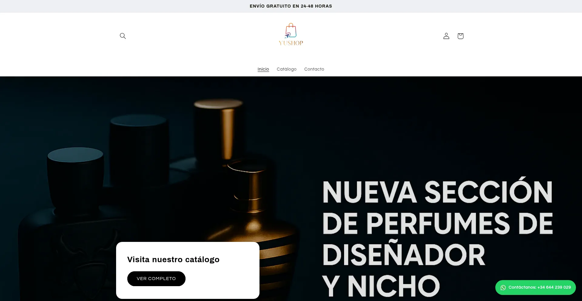 Website screenshot of Yushop.store