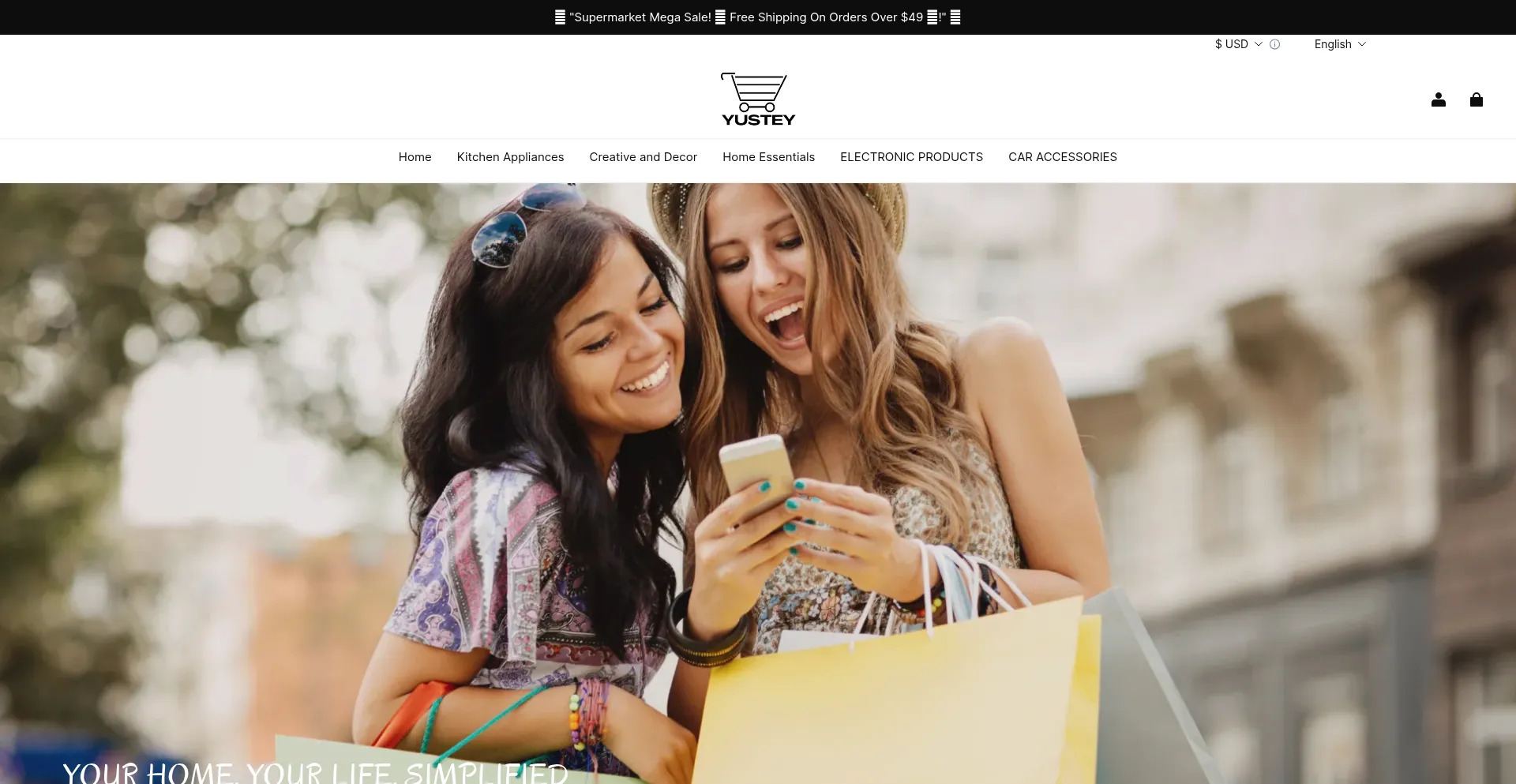 Website screenshot of Yustey.com