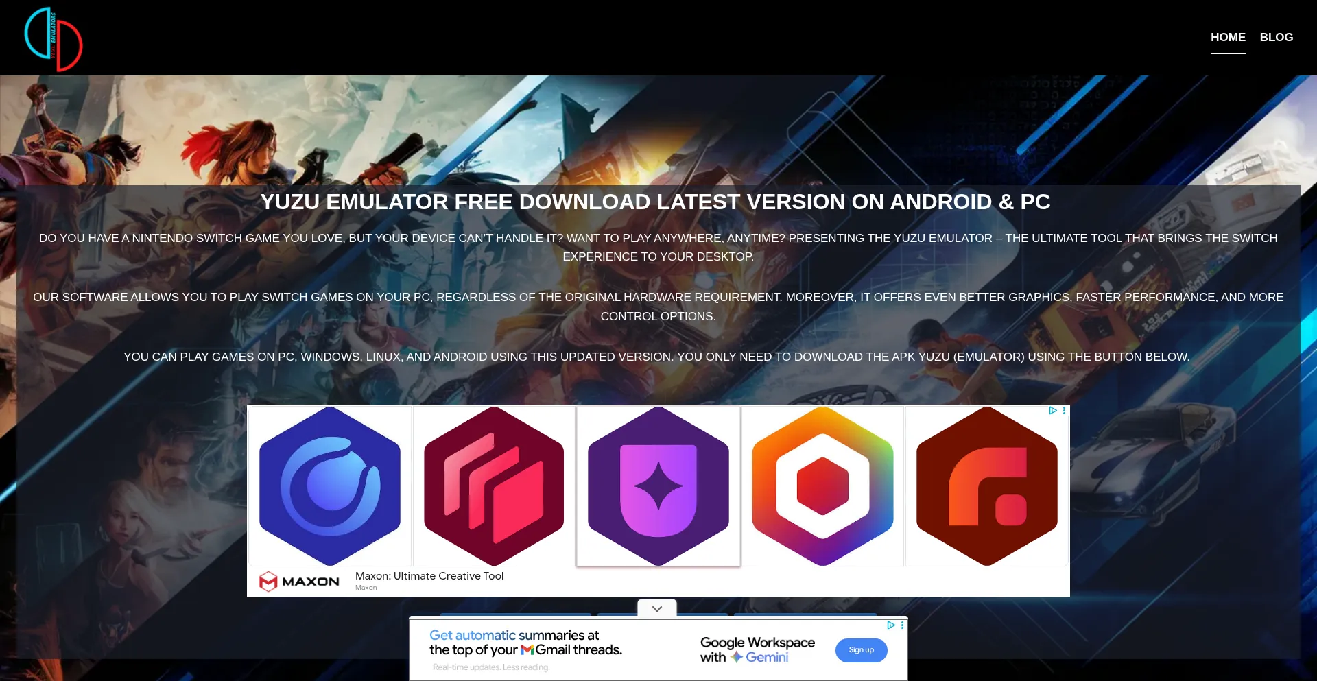 Yuzuemulators.com Screenshot