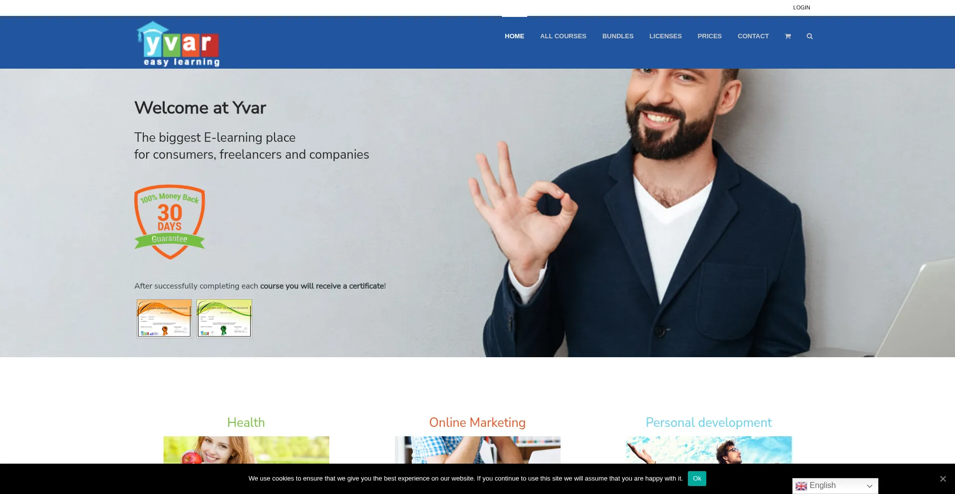 Yvar.com Screenshot