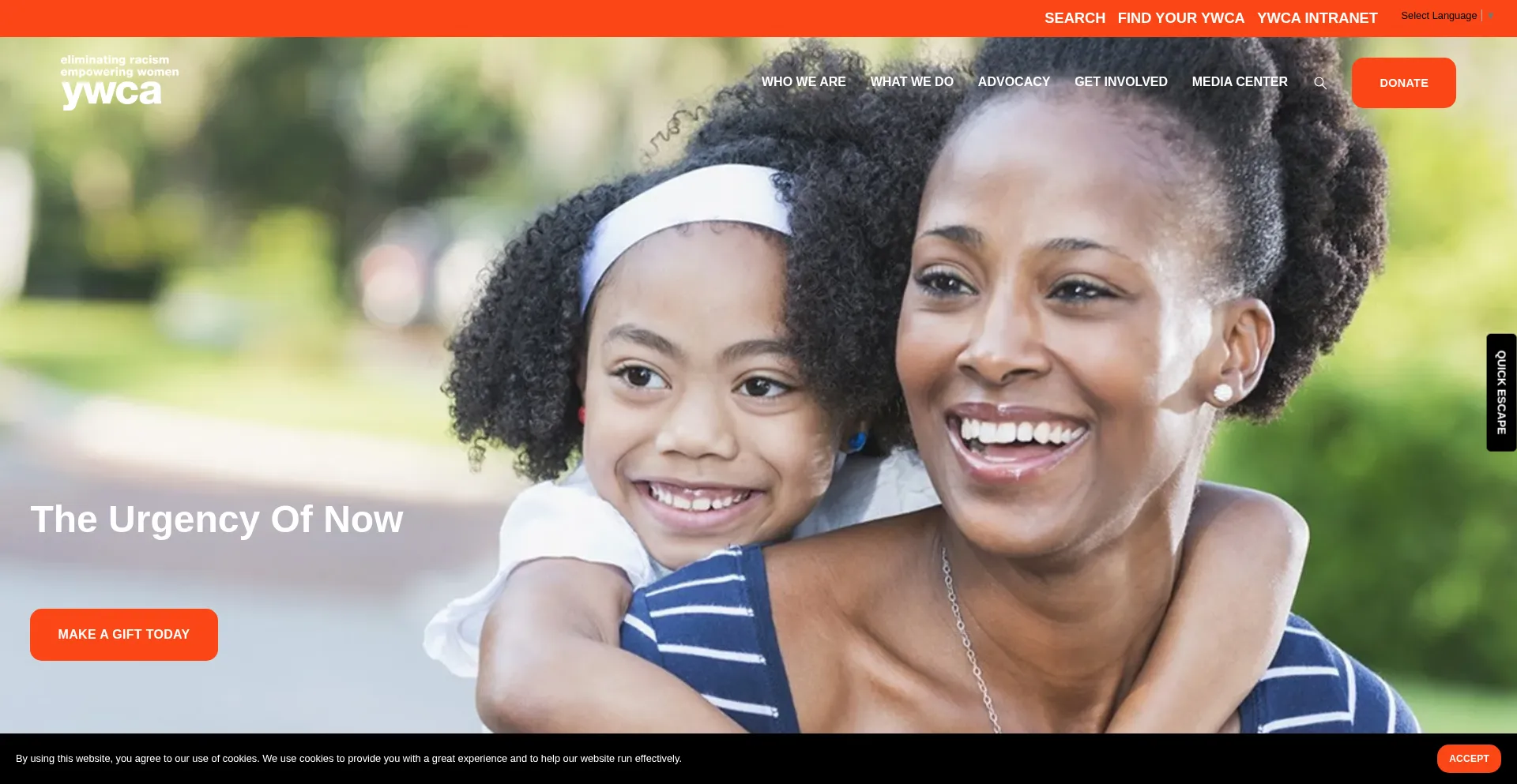 Website screenshot of Ywca.org