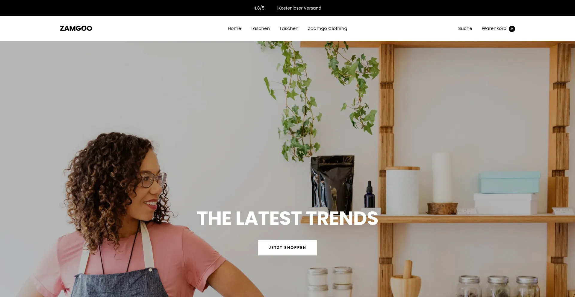 Website screenshot of Zaamgo.com