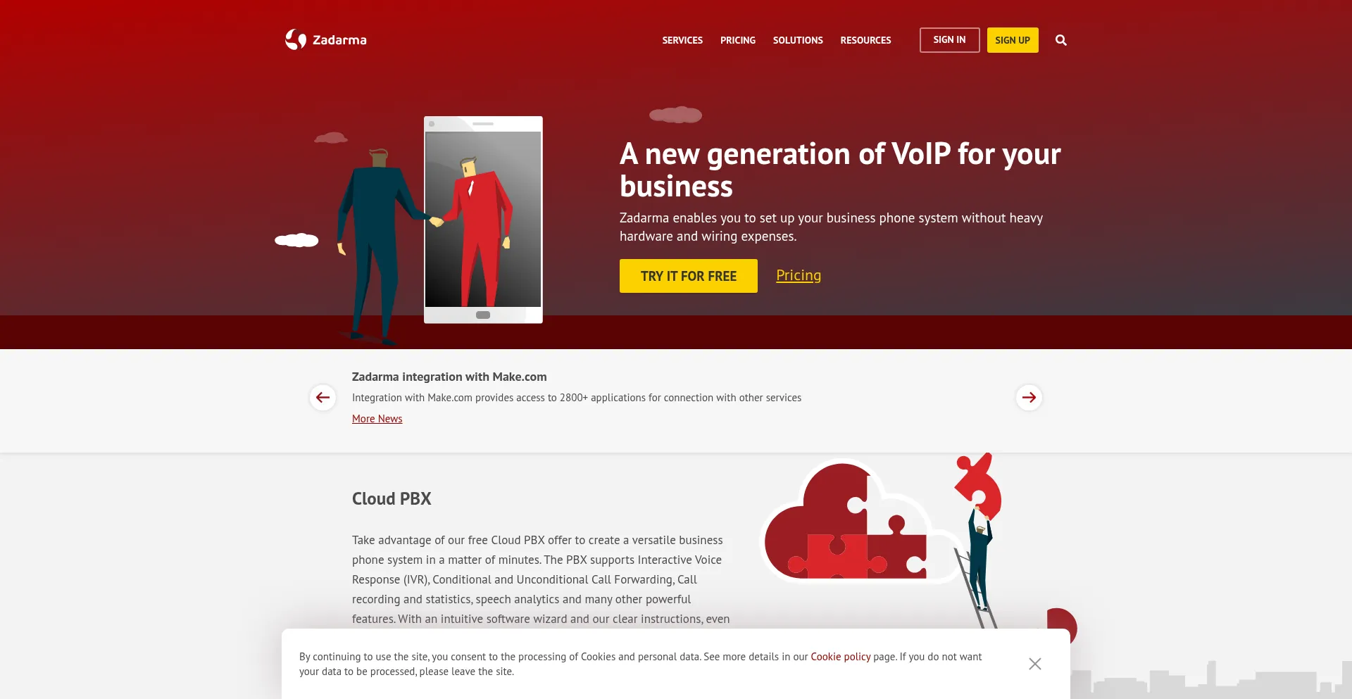 Zadarma.com Screenshot