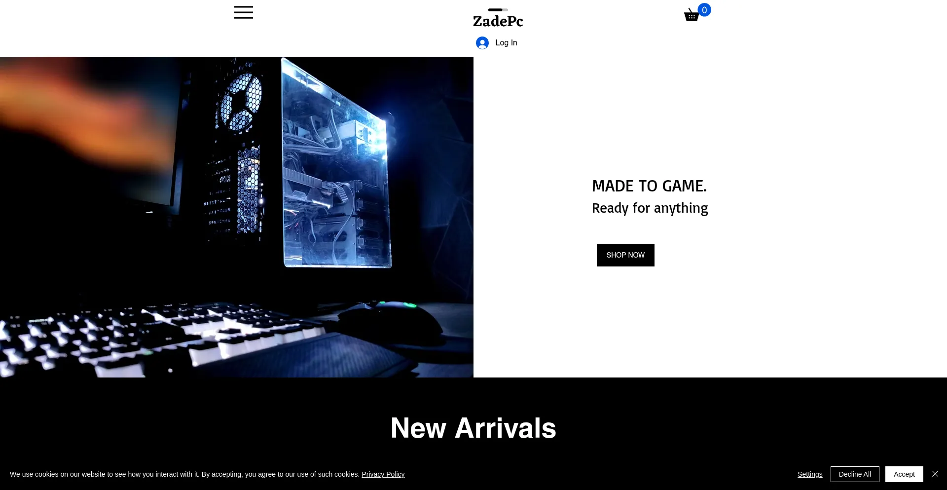 Website screenshot of Zadepc.com