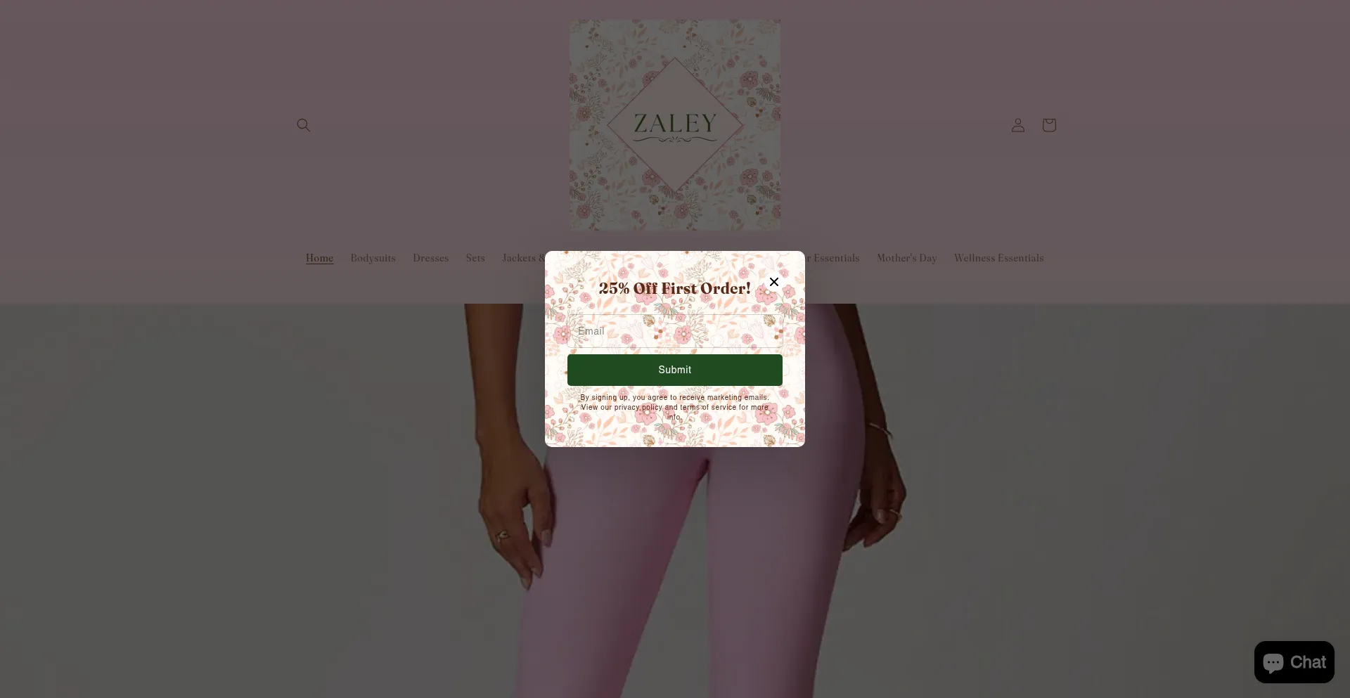 Website screenshot of Zaleyy.com