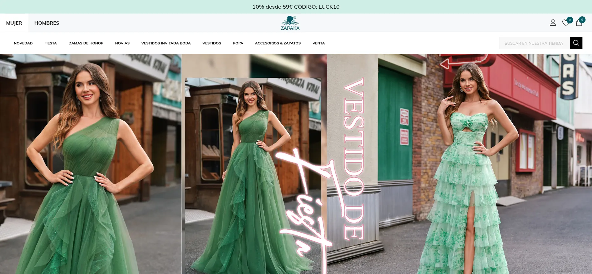 Website screenshot of Zapaka.es