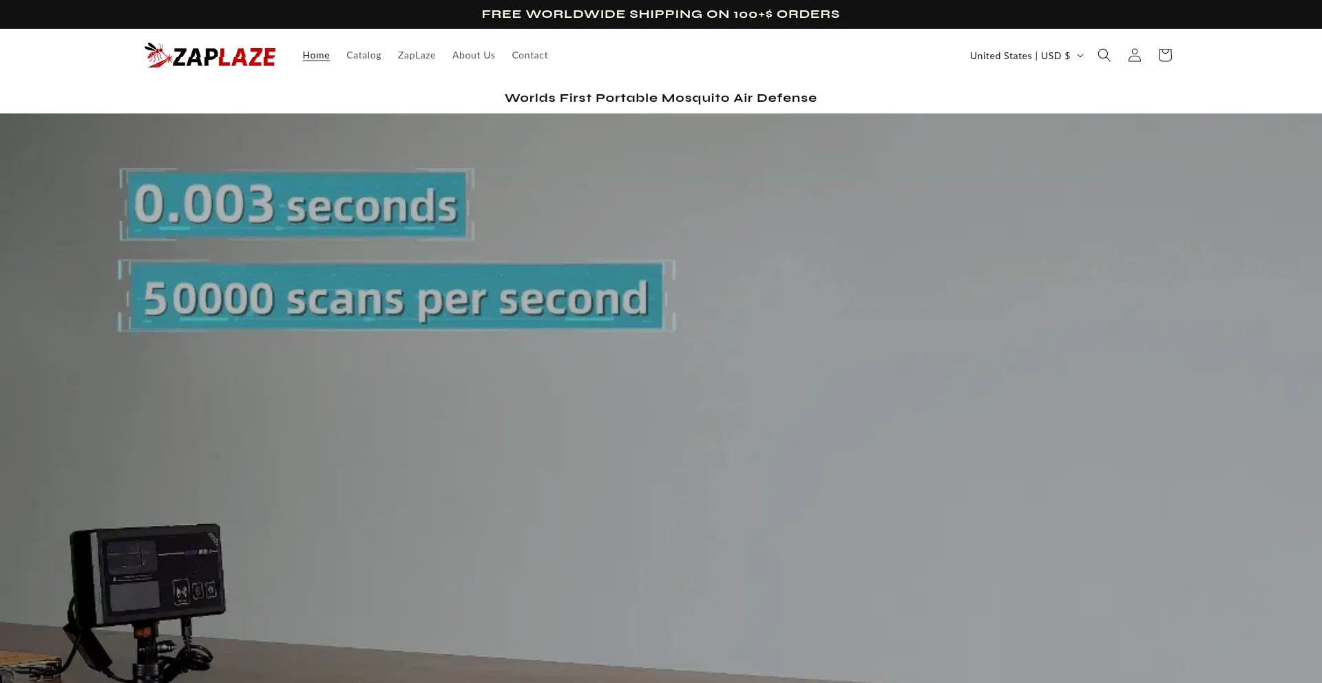 Website screenshot of Zaplaze.com