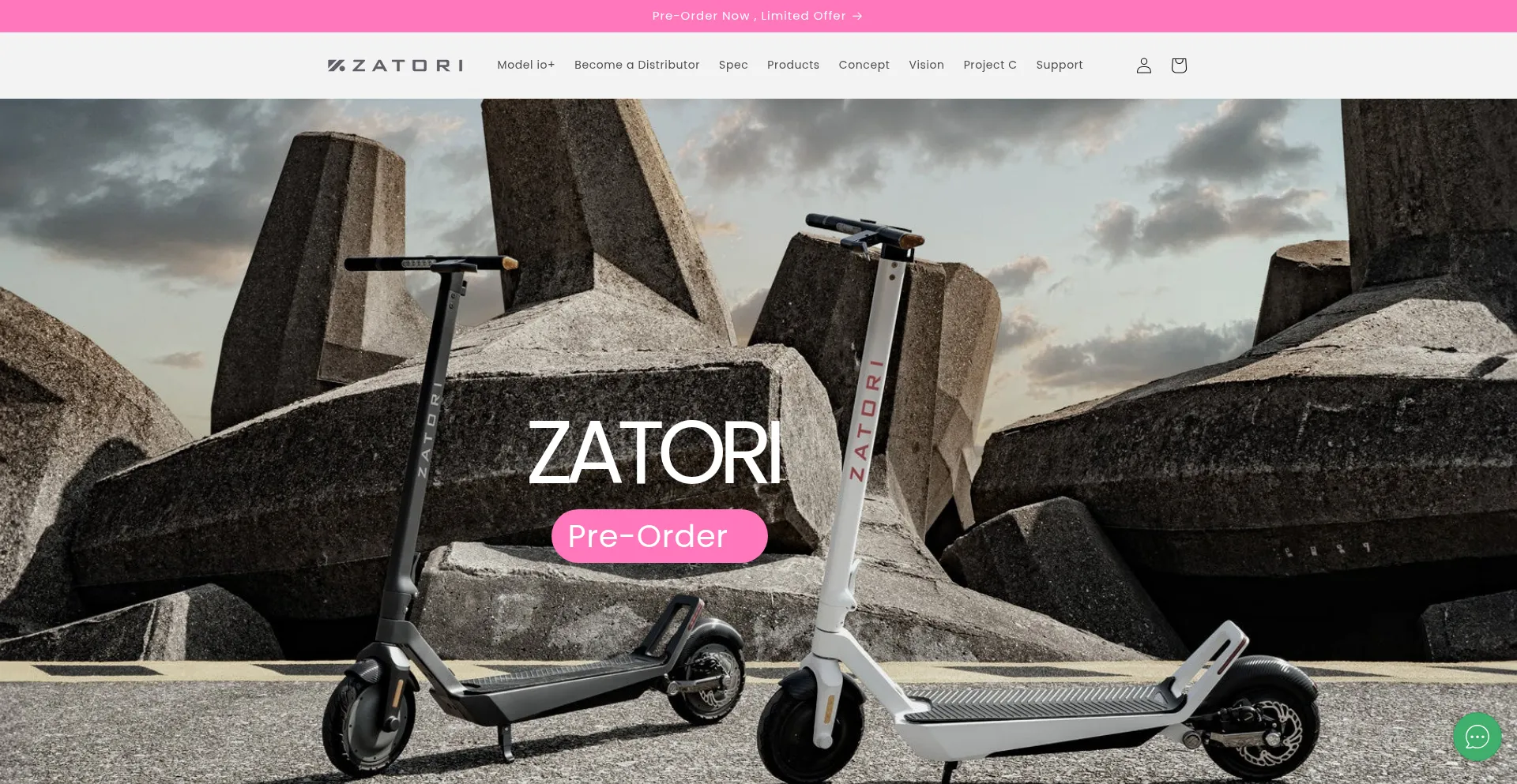 Website screenshot of Zatori.io