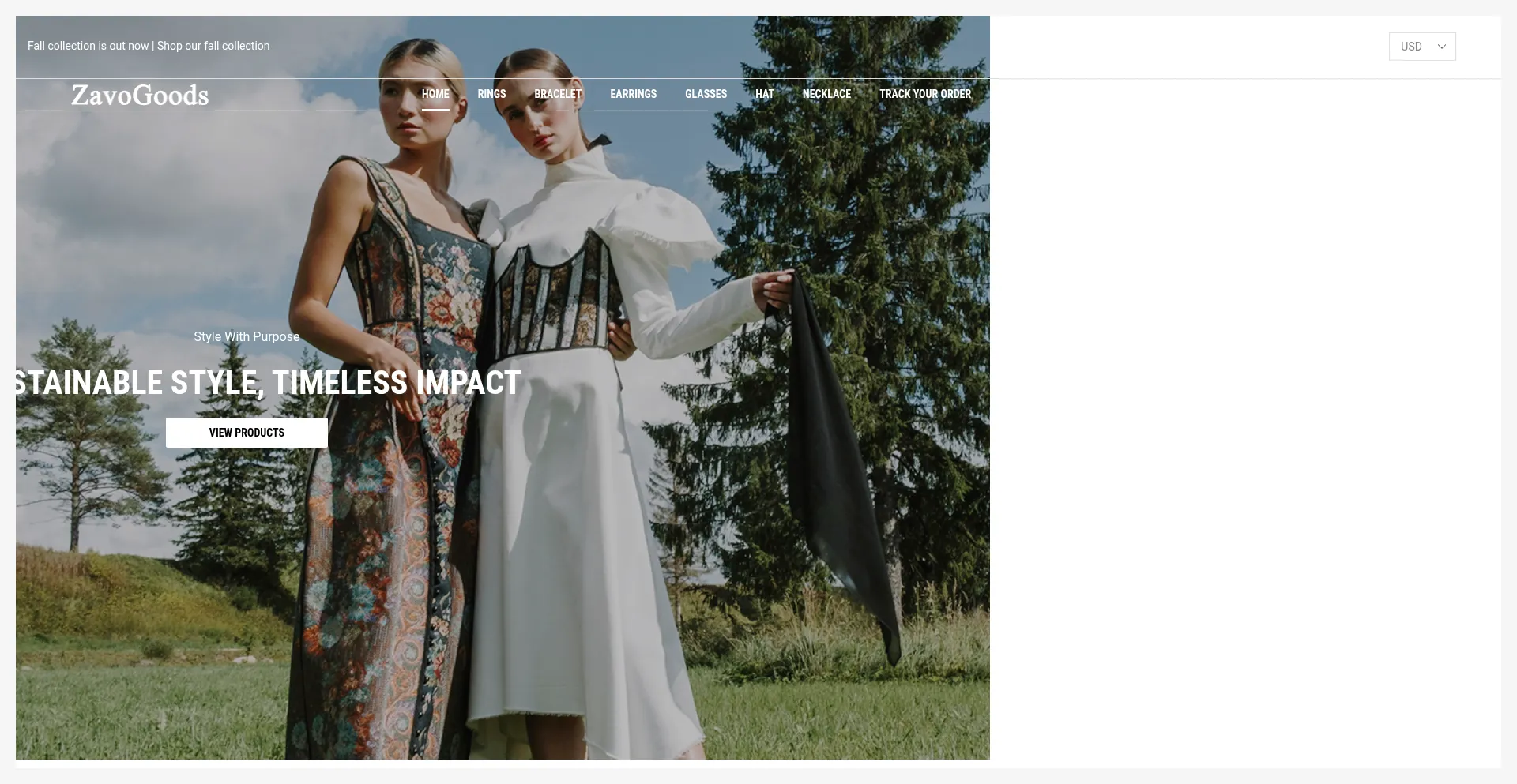 Website screenshot of Zavogoods.com
