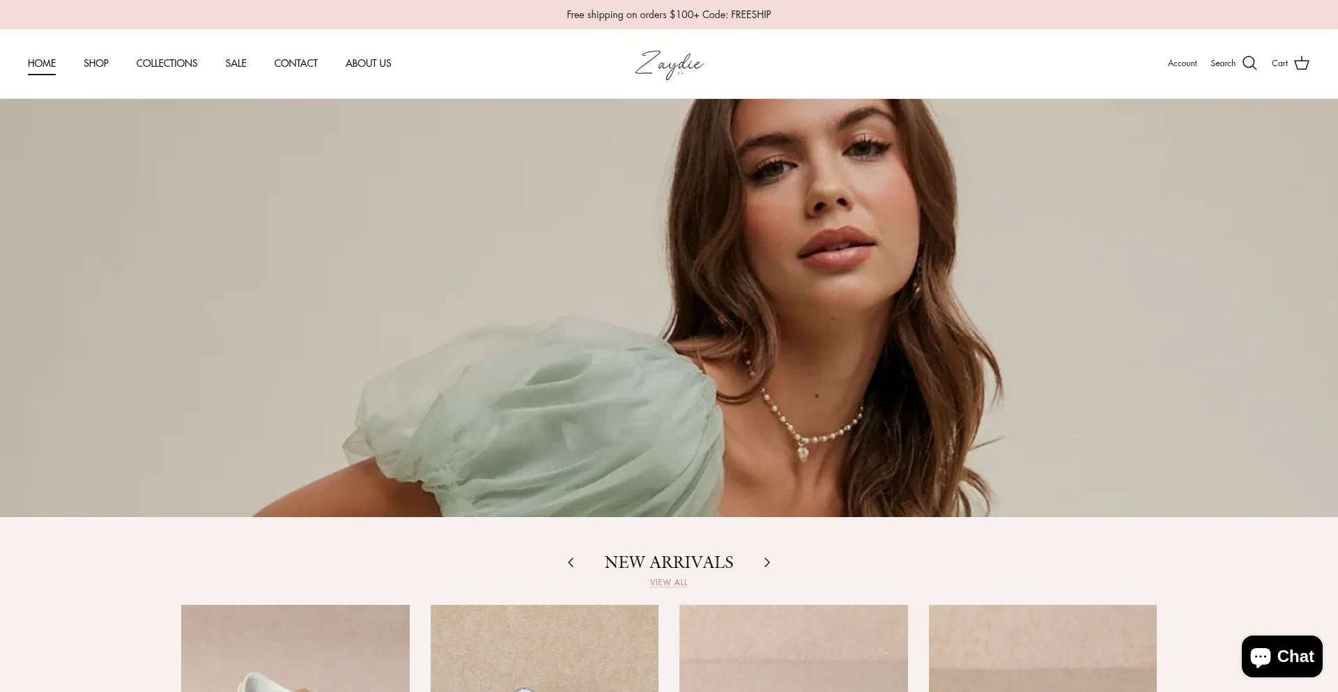 Website screenshot of Zaydieco.com