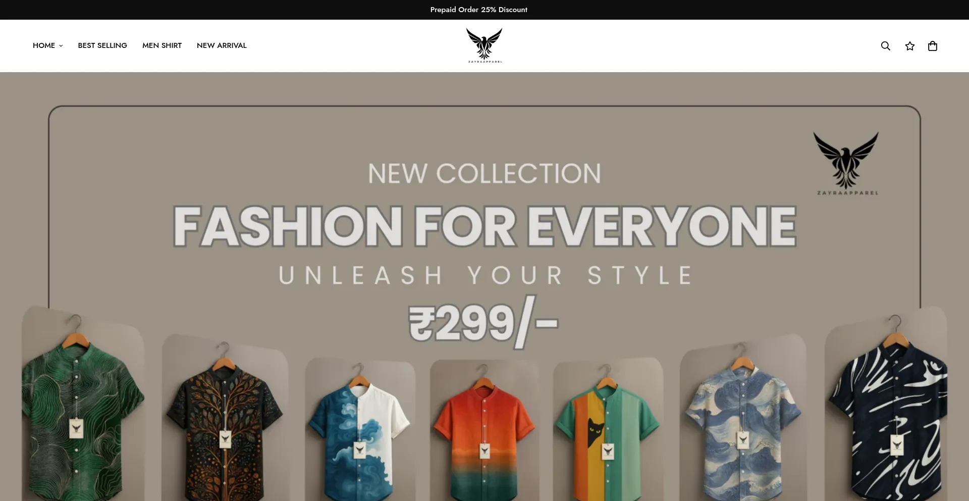 Zayraapparel.com Screenshot