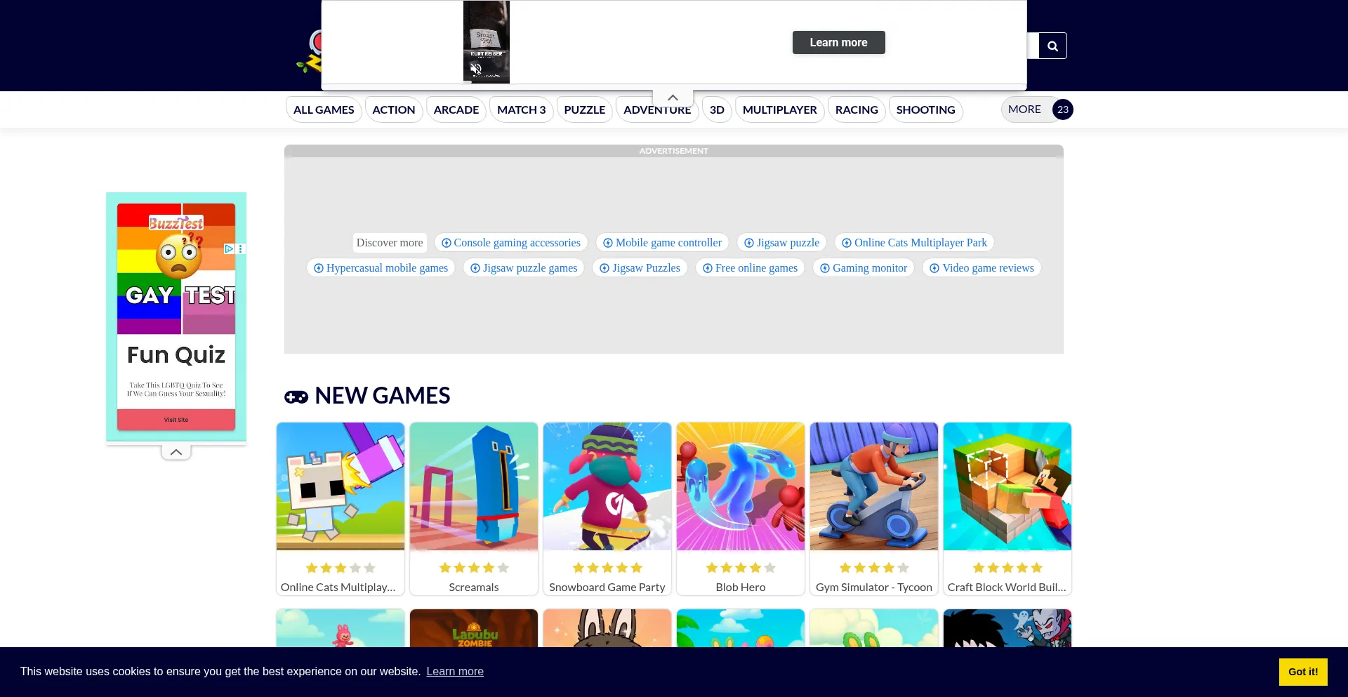 Zazgames.com Screenshot
