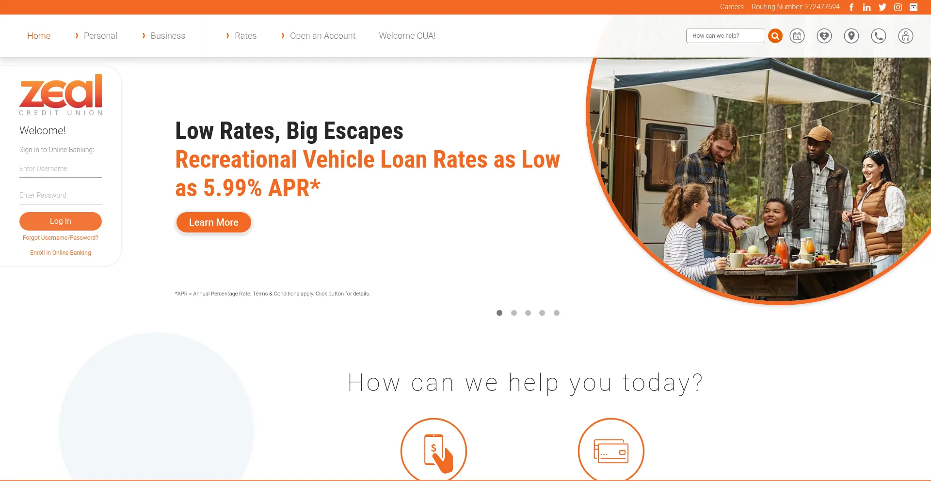 Zealcu.org Screenshot