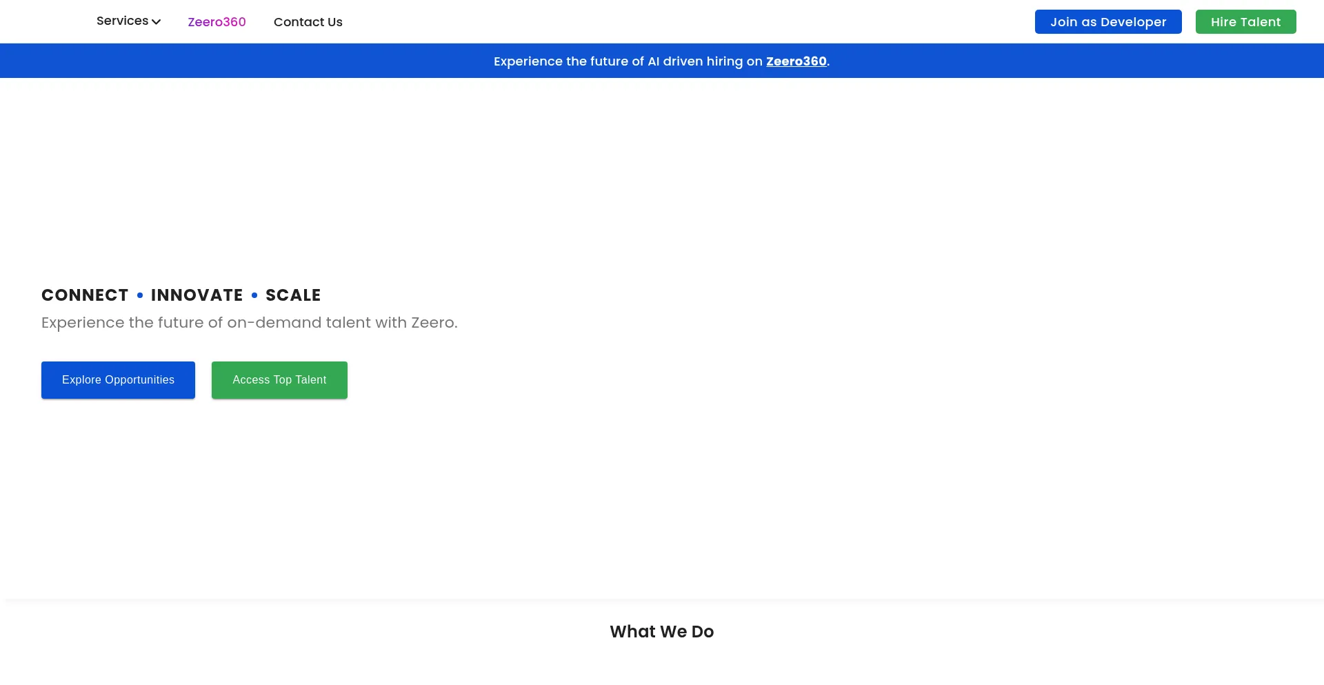 Website screenshot of Zeero.us