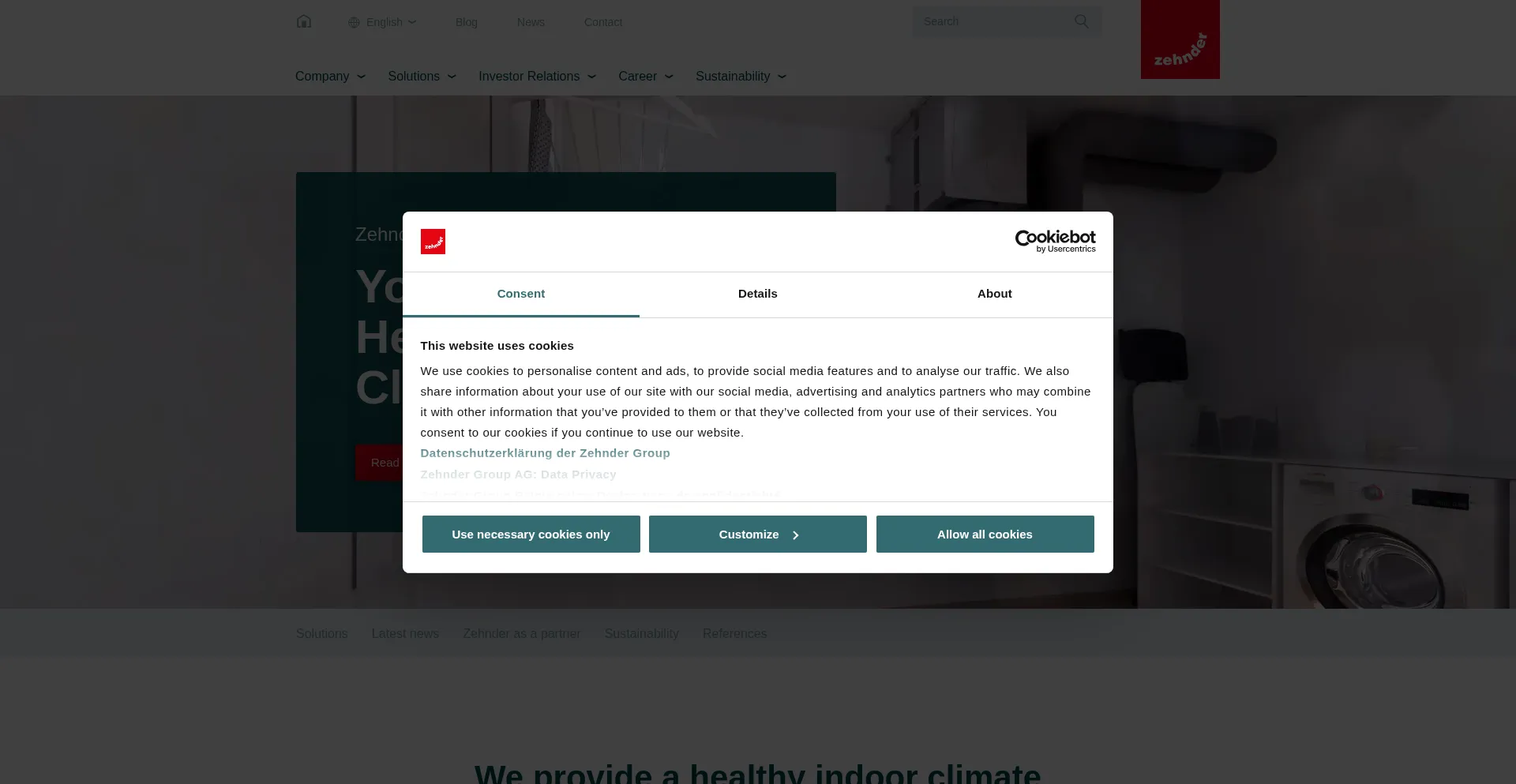 Zehndergroup.com Screenshot