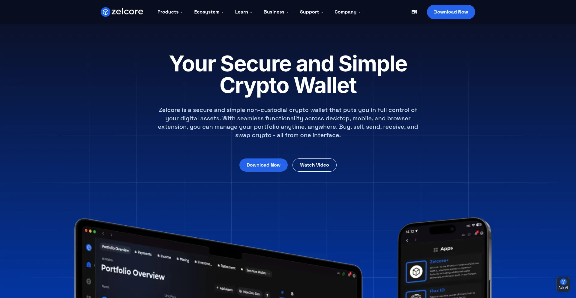 Zelcore.io Screenshot