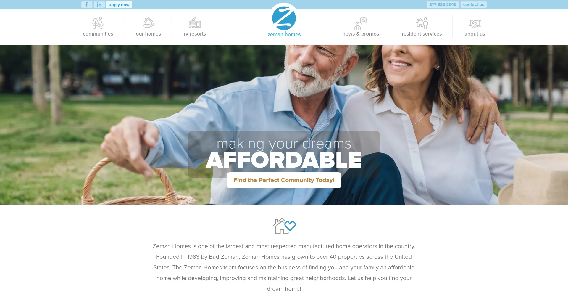 Zemanhomes.com Screenshot