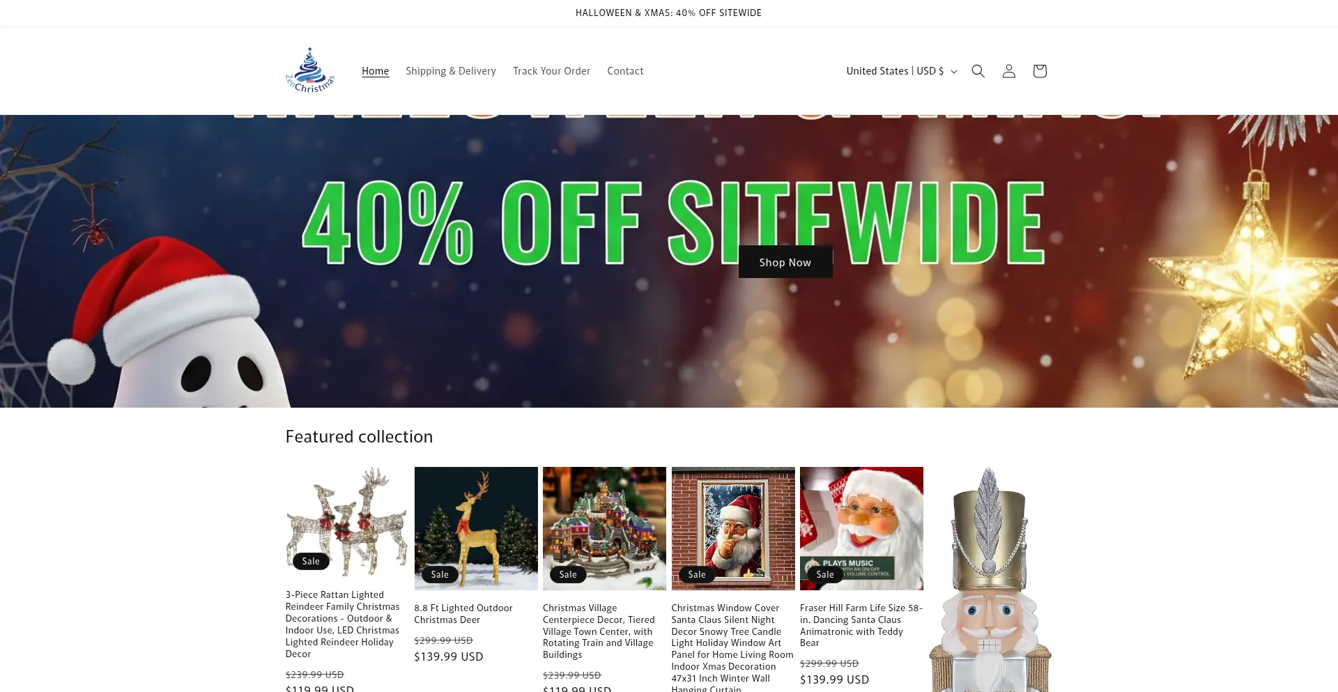 Website screenshot of Zenchristmas.com