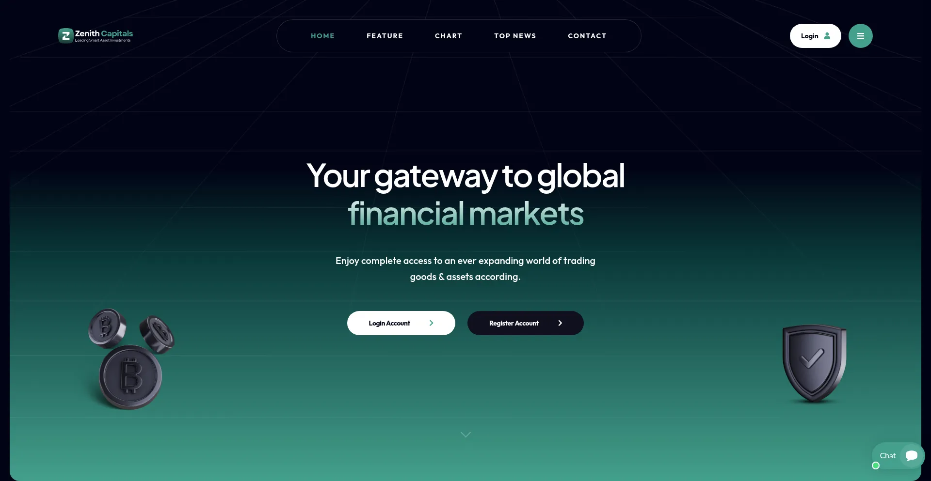 Website screenshot of Zenithcapitaltrade.com