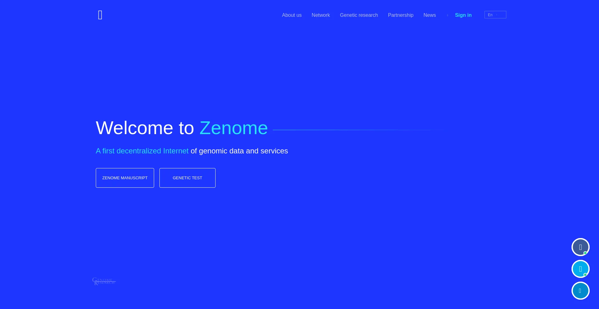 Zenome.io Screenshot