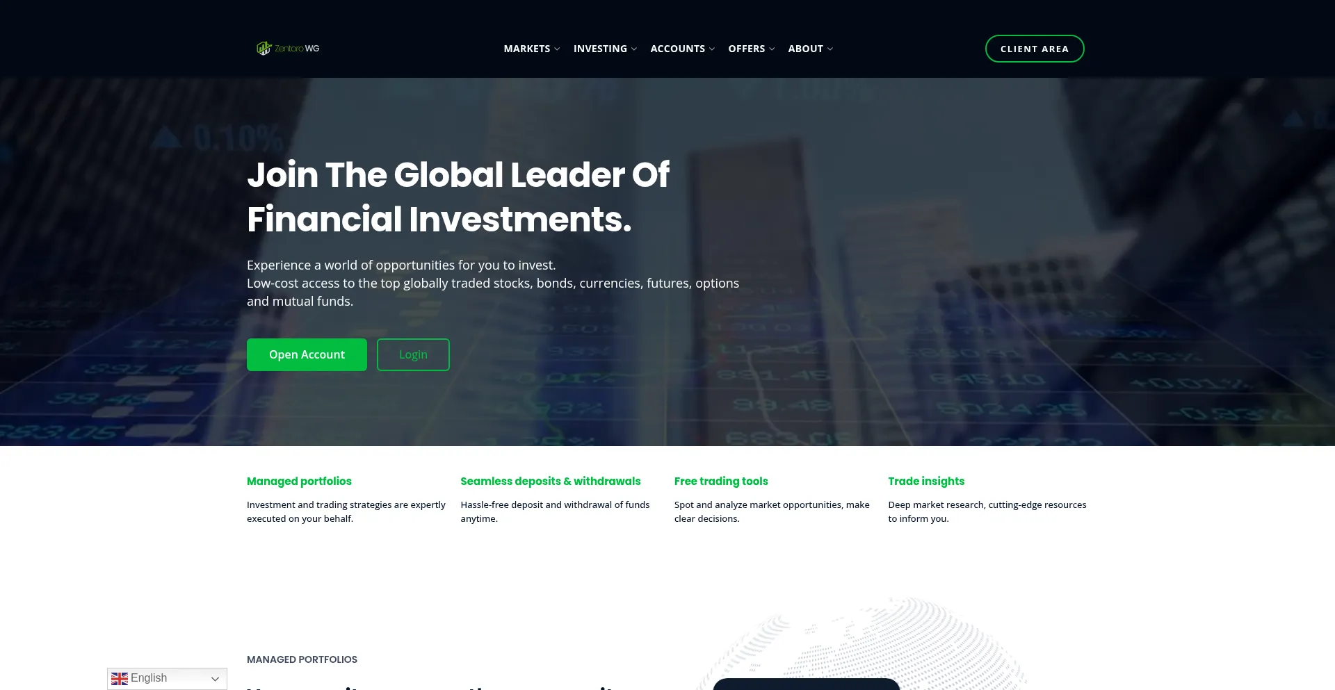 Website screenshot of Zentorowg.com