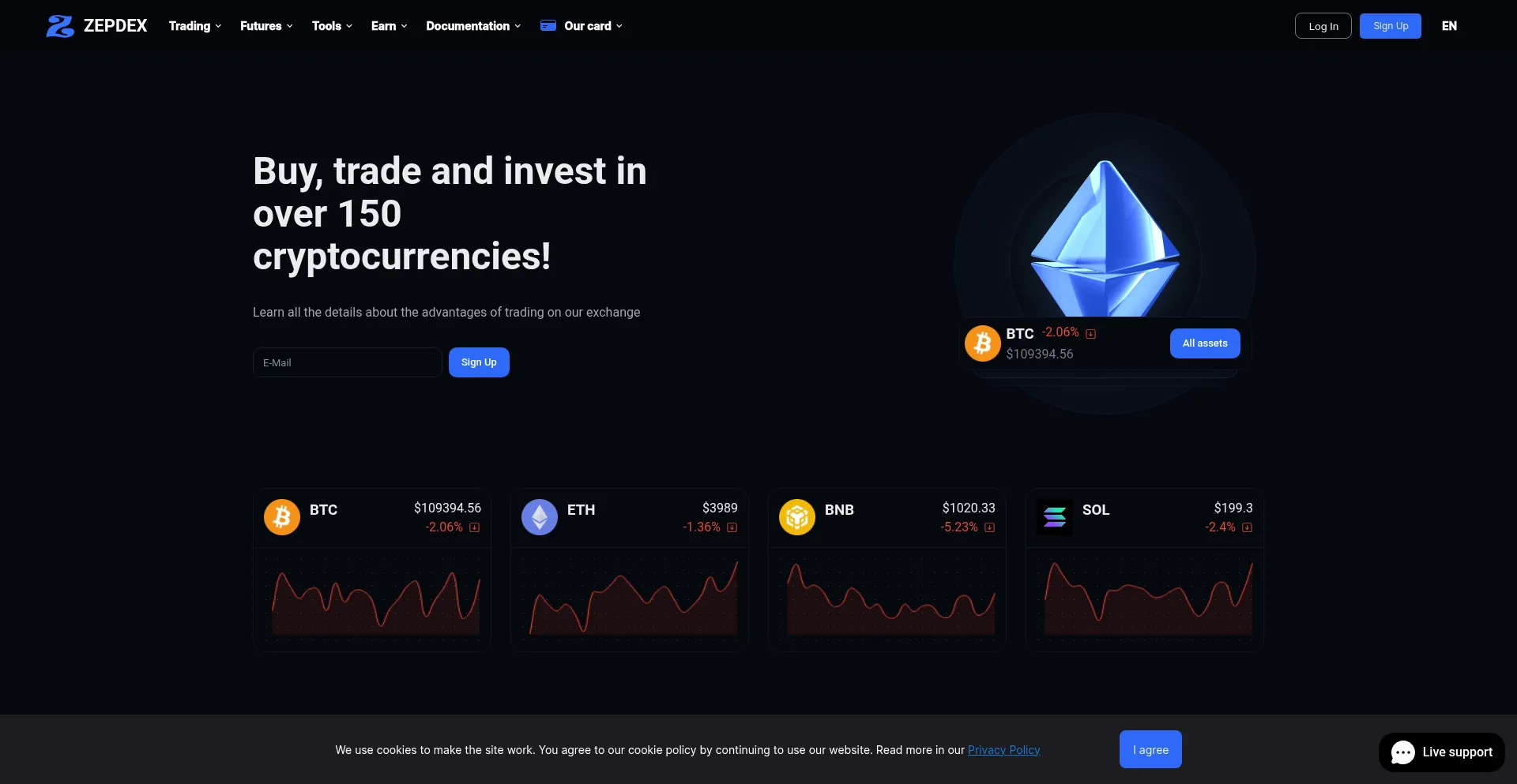 Zepdex.com Screenshot