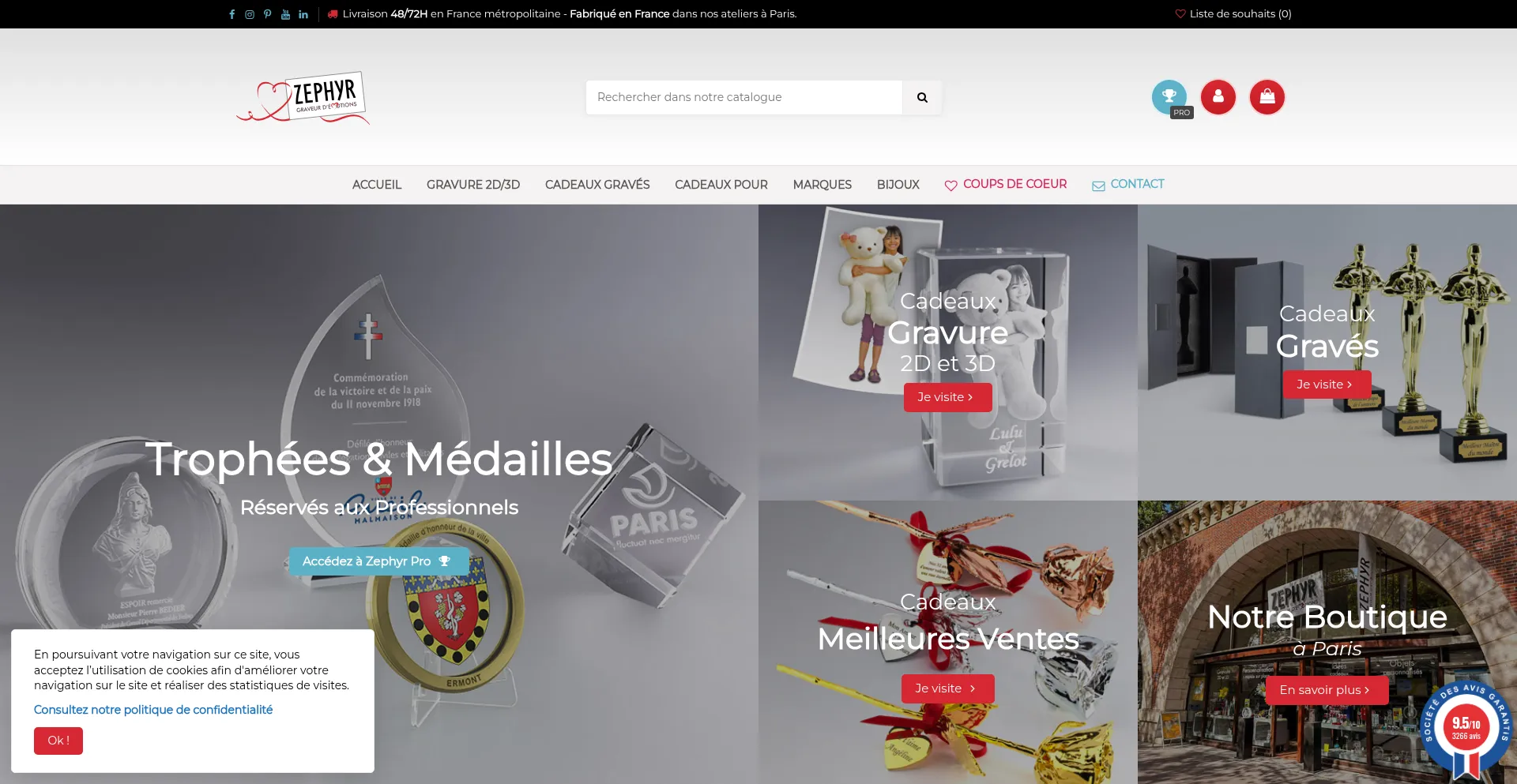 Website screenshot of Zephyr3d.com
