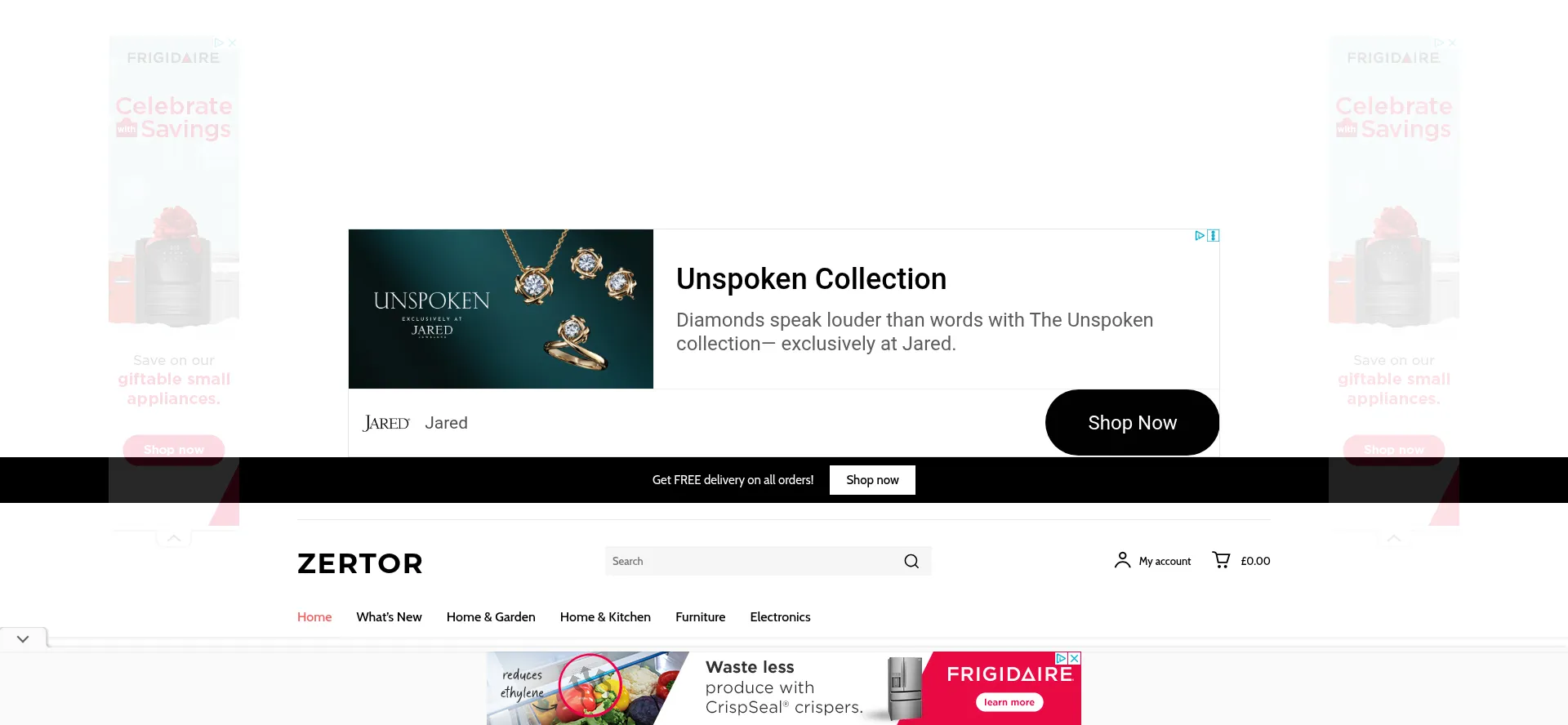 Website screenshot of Zertor.com