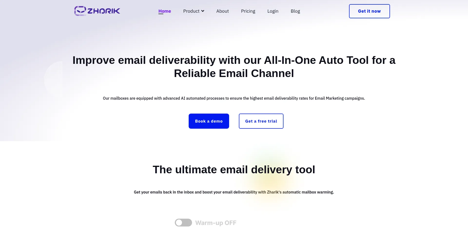 Website screenshot of Zharik.com