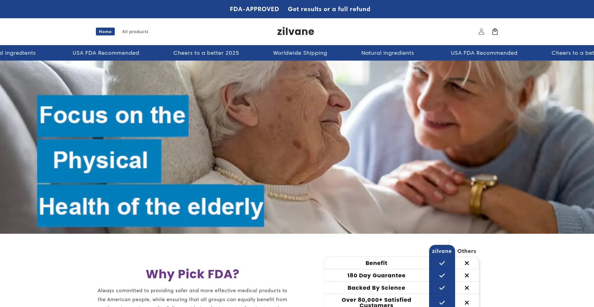 Website screenshot of Zilvane.online