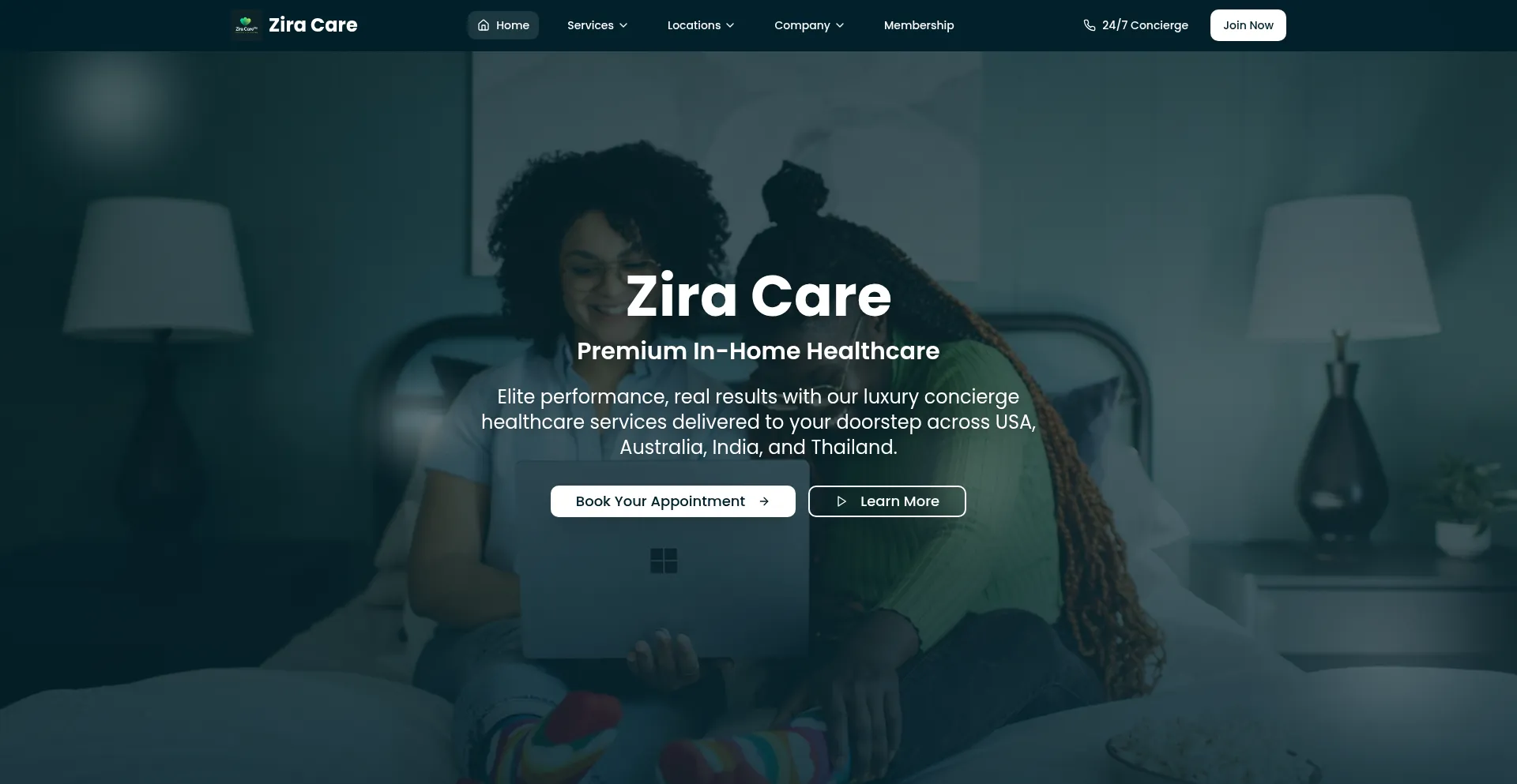 Ziracare.com Screenshot