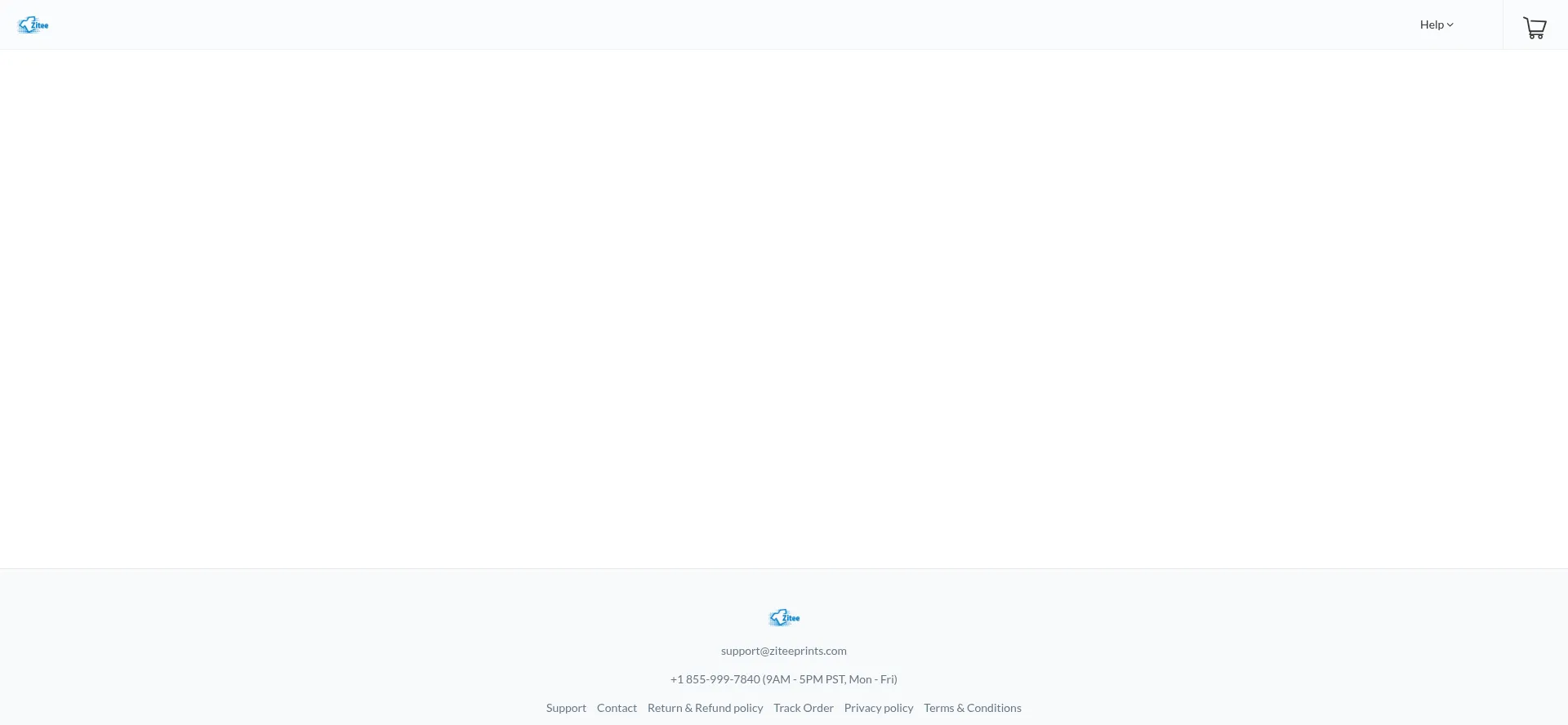 Website screenshot of Ziteeprints.com