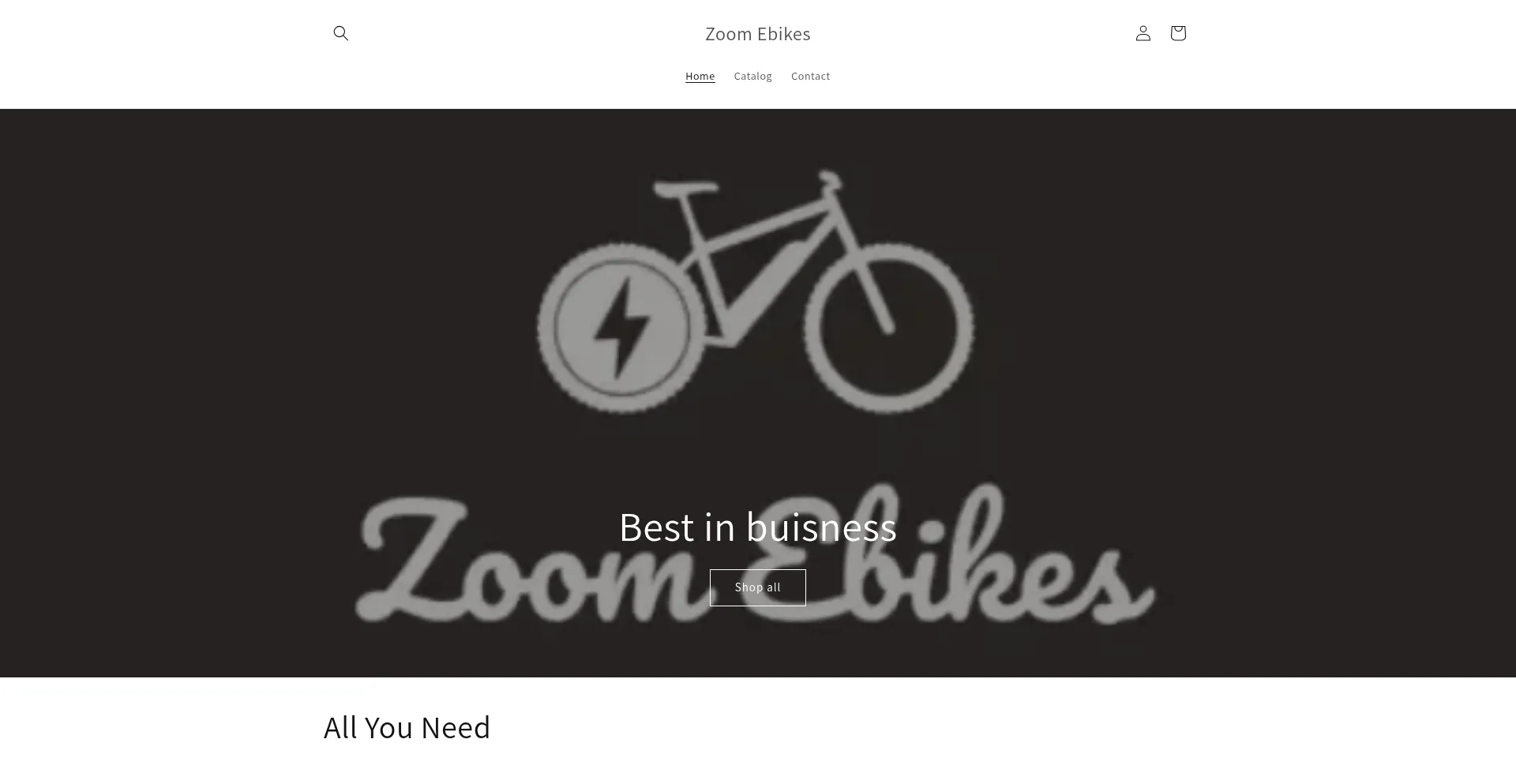 Website screenshot of Zoomebikes.store