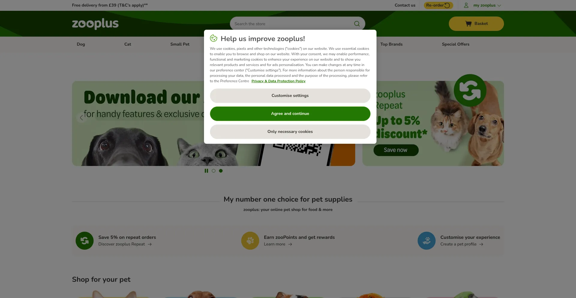 Zooplus.com Screenshot