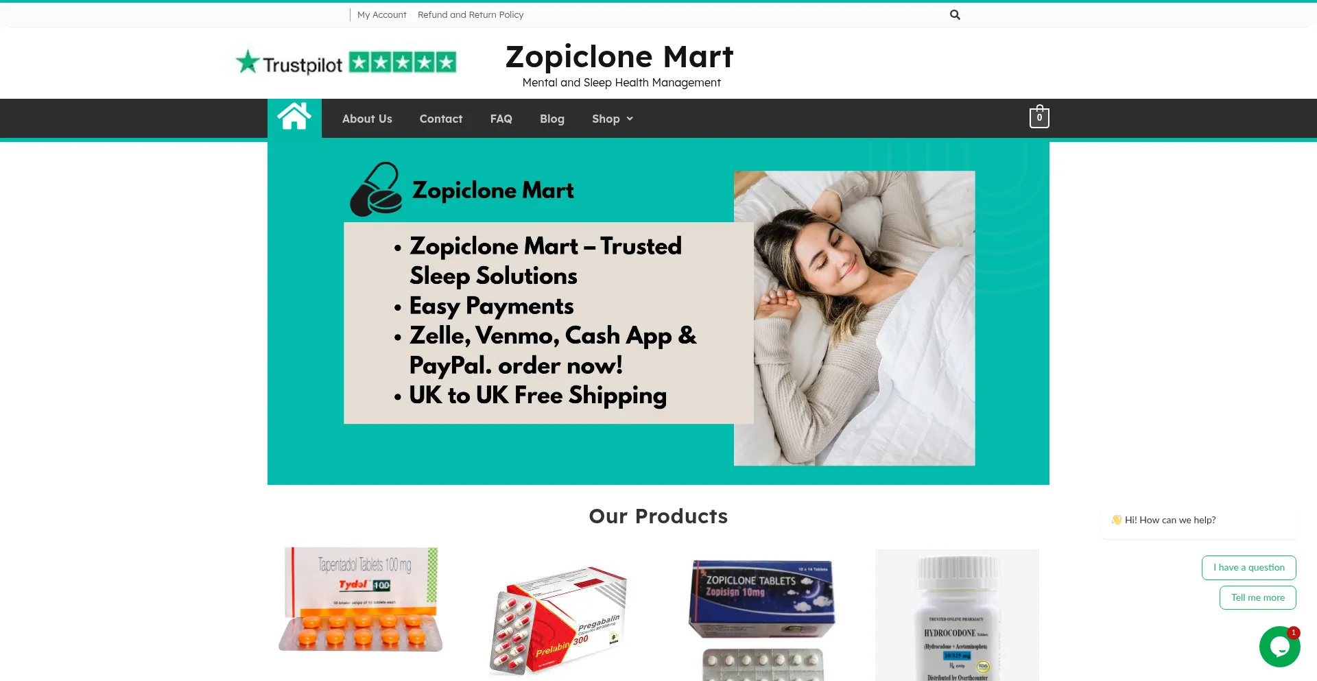 Zopiclonemart.com Screenshot