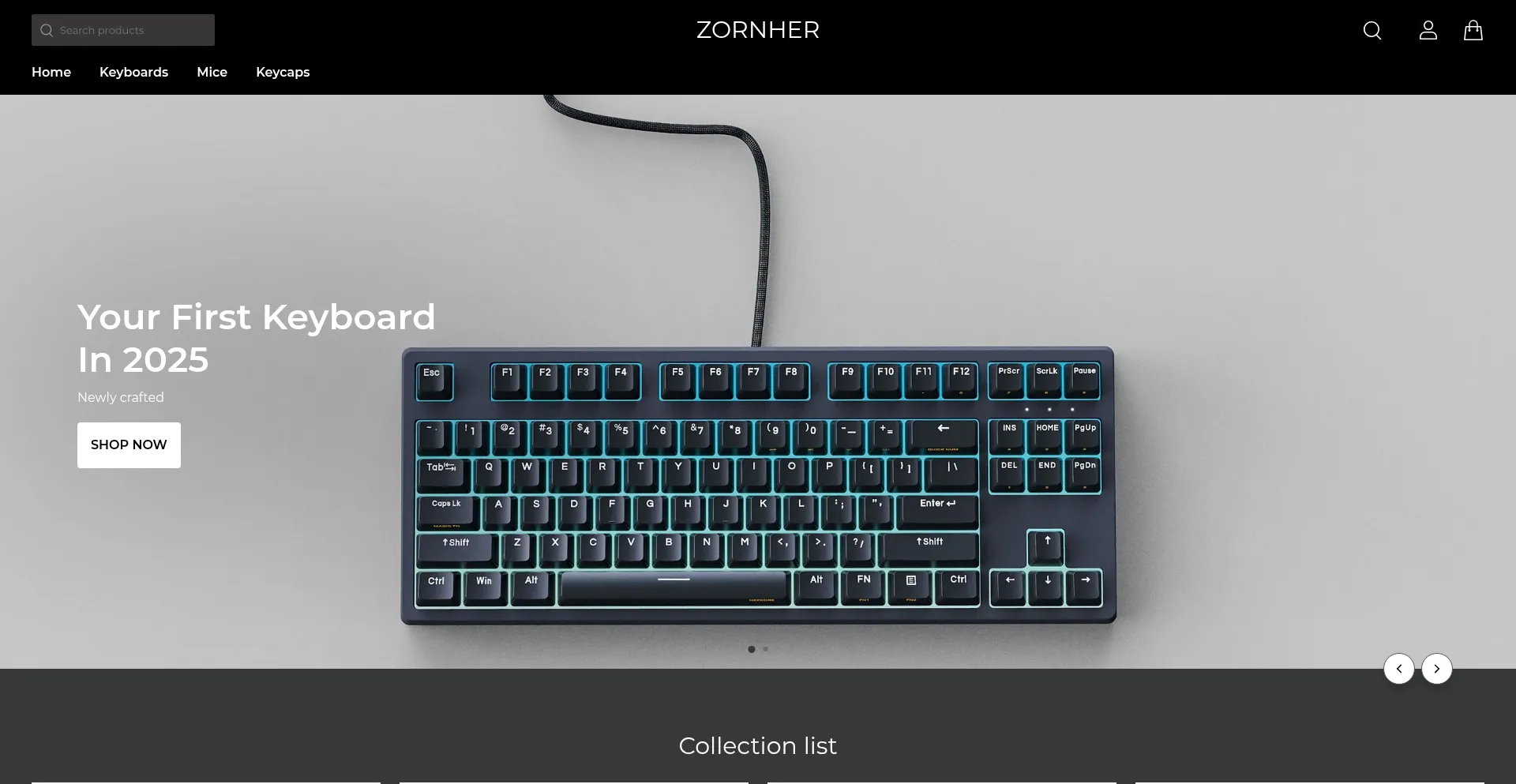 Website screenshot of Zornher.us