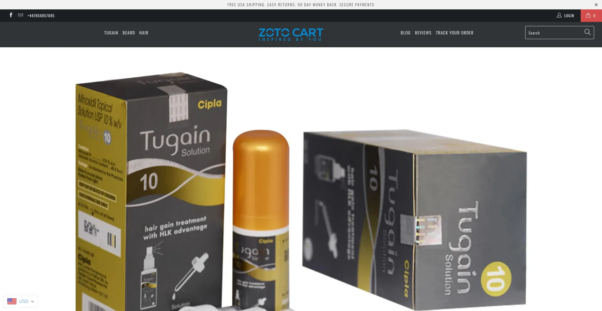 Website screenshot of Zotocart.com