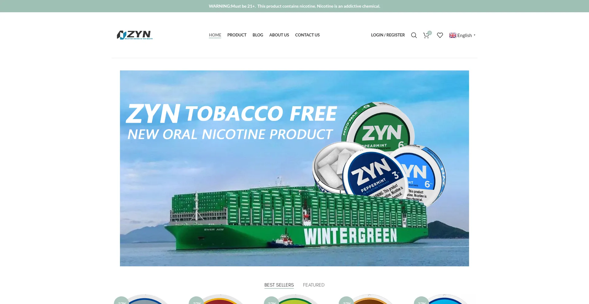 Website screenshot of Zyn-factory.com